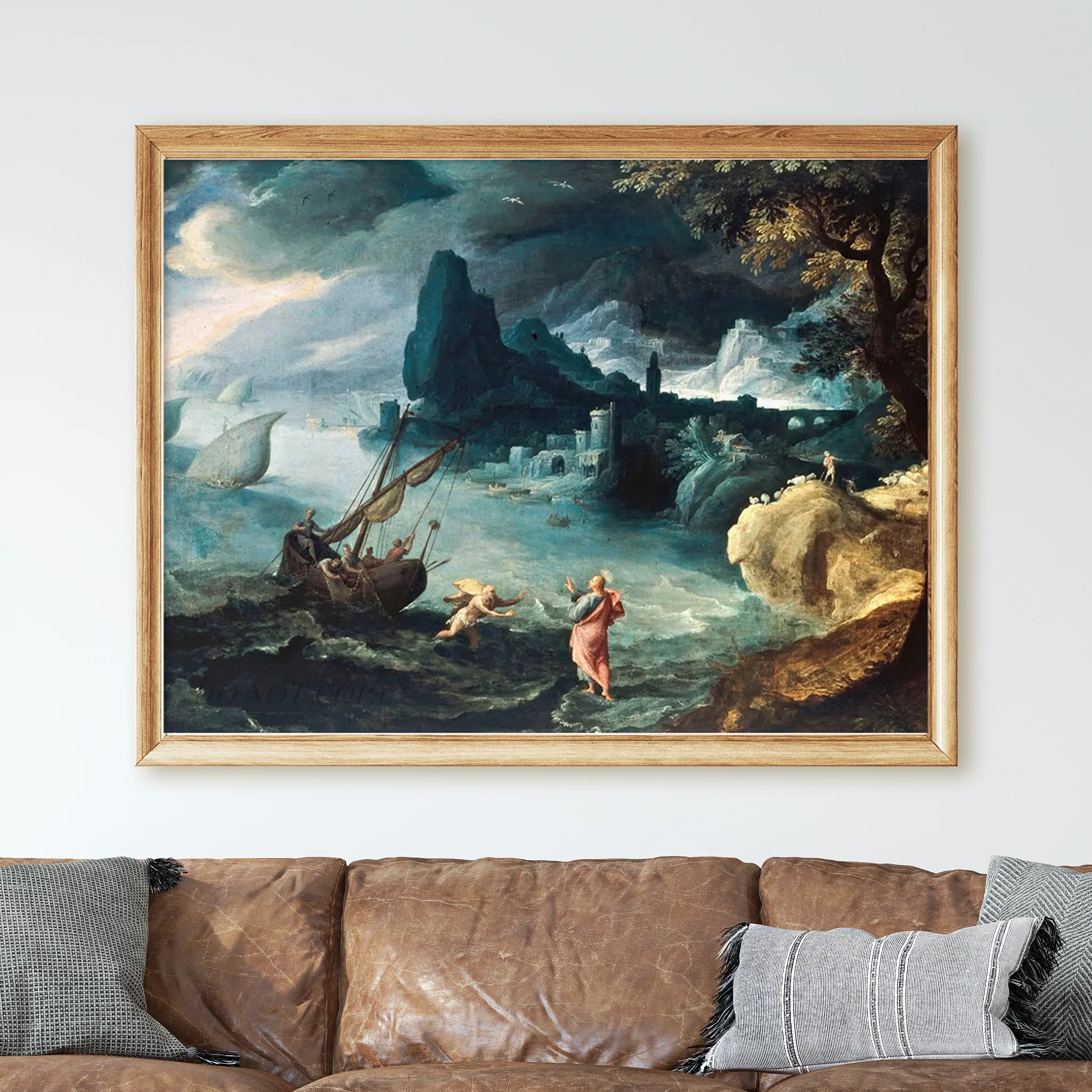 Jesus Walking on the Sea of Galilee (1590s) by Paul Bril - Image 2