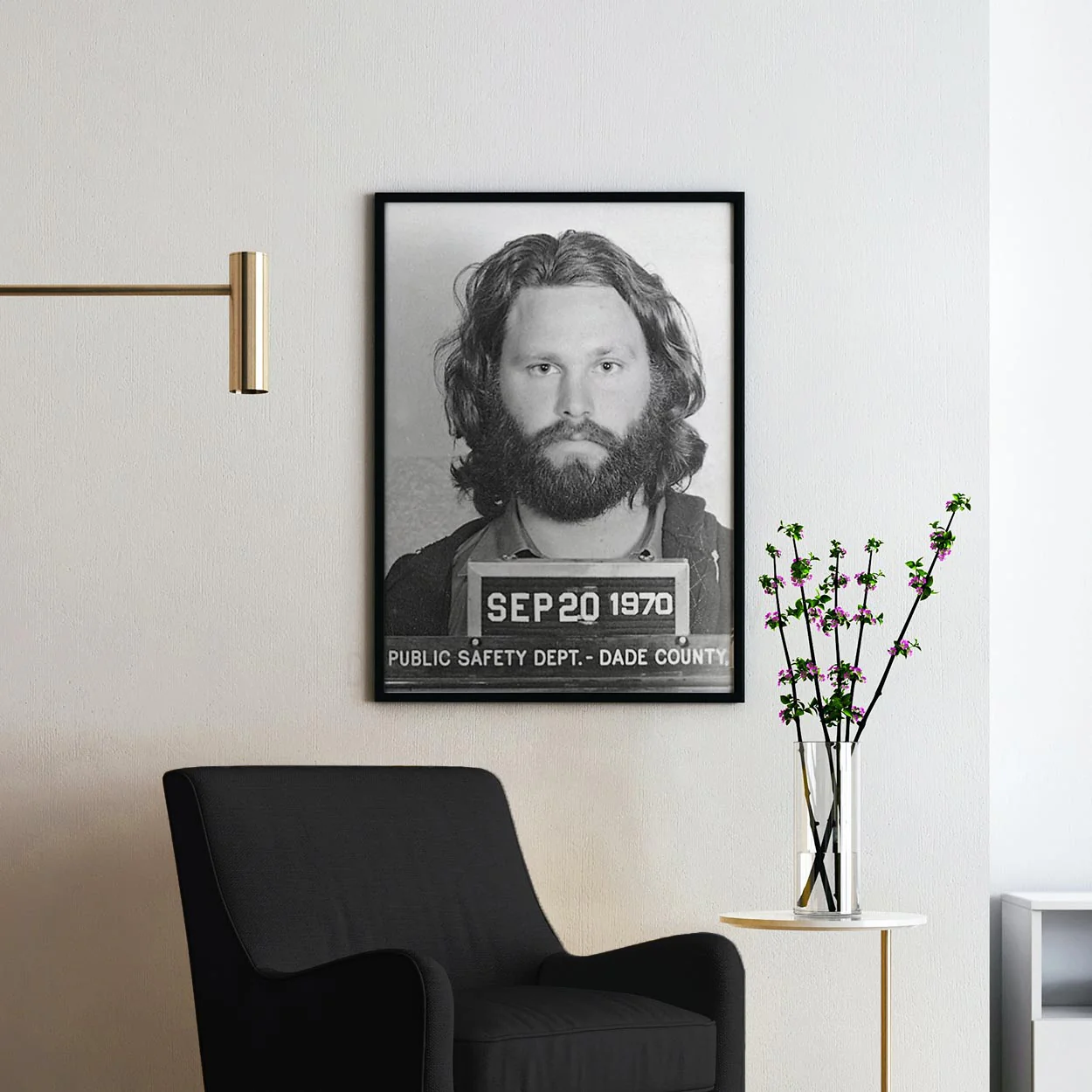 Jim Morrison Prison Mugshot - Image 2