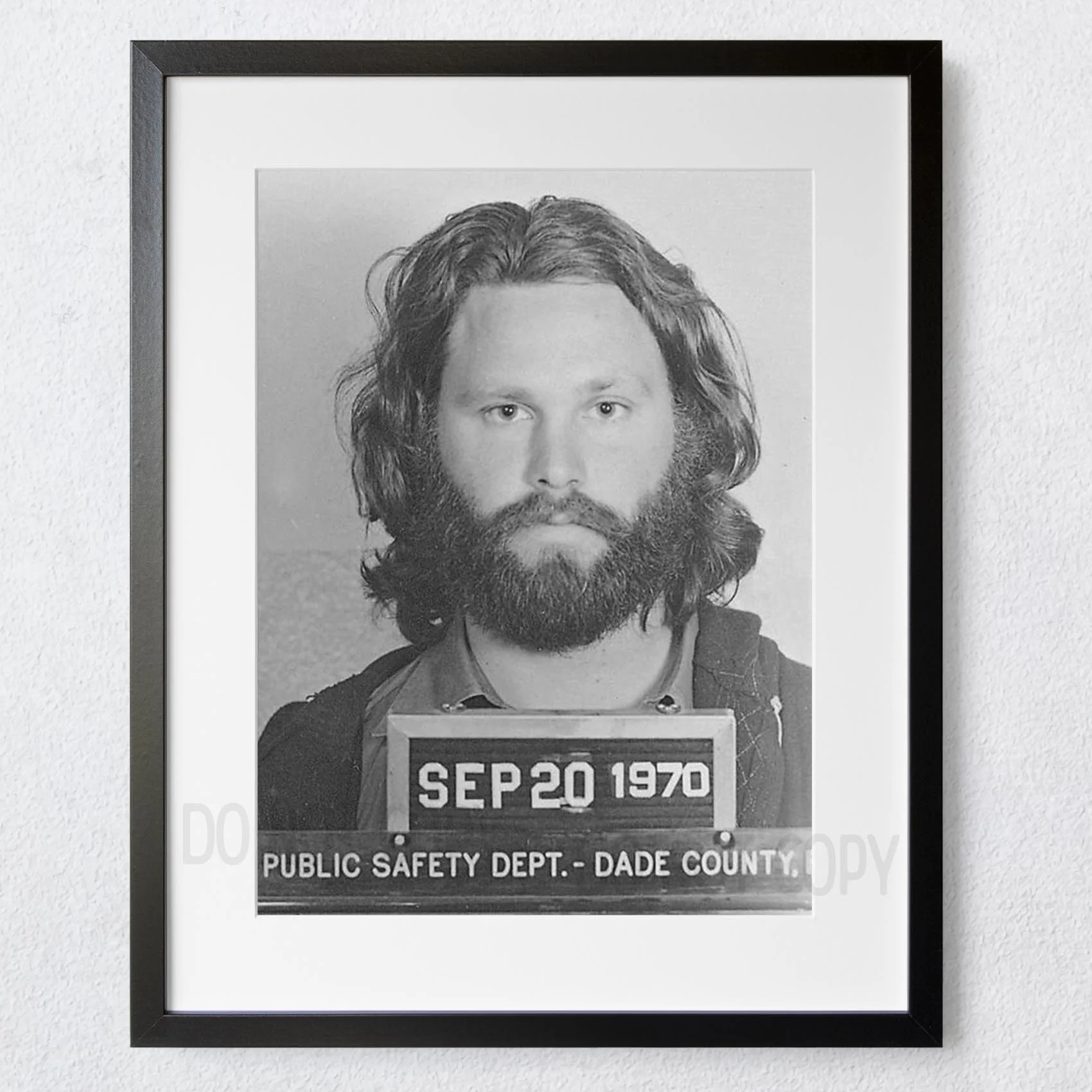Jim Morrison Prison Mugshot - Image 3