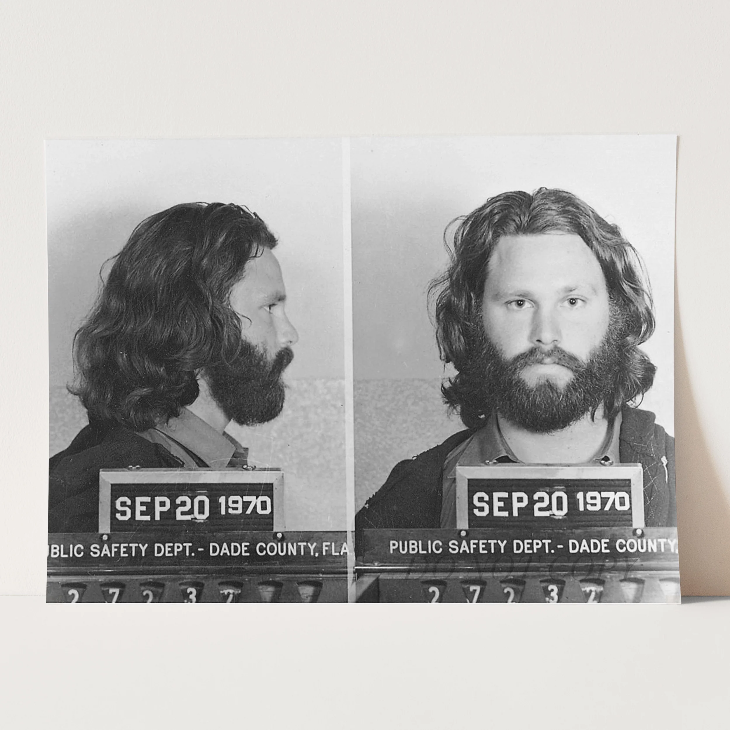 Jim Morrison Prison Mugshot The Doors - Image 3