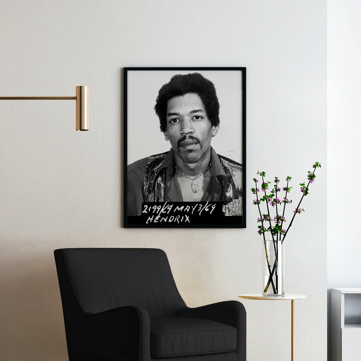 Jimi Hendrix Prison Mug Shot - Image 2