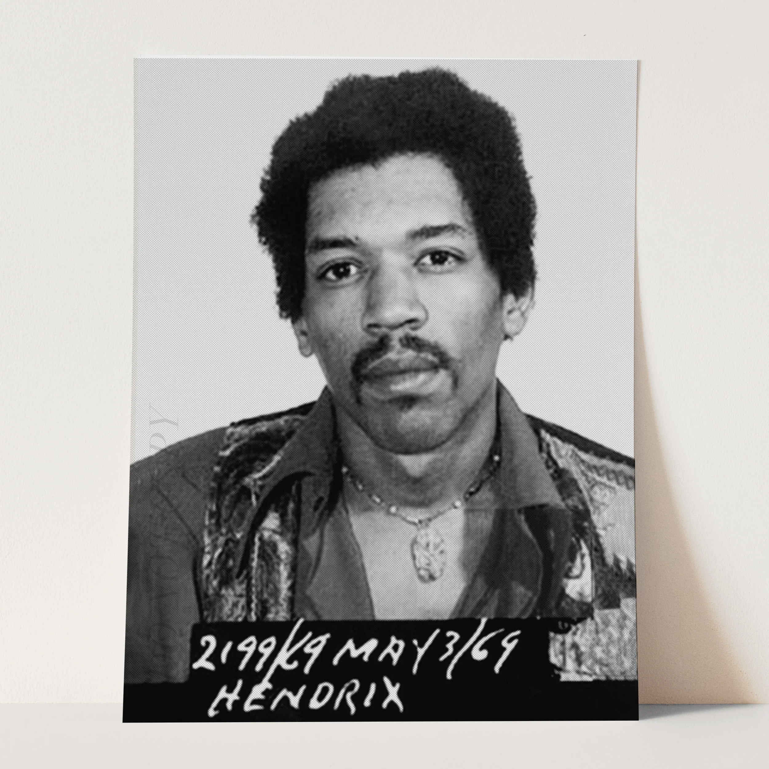 Jimi Hendrix Prison Mug Shot - Image 3