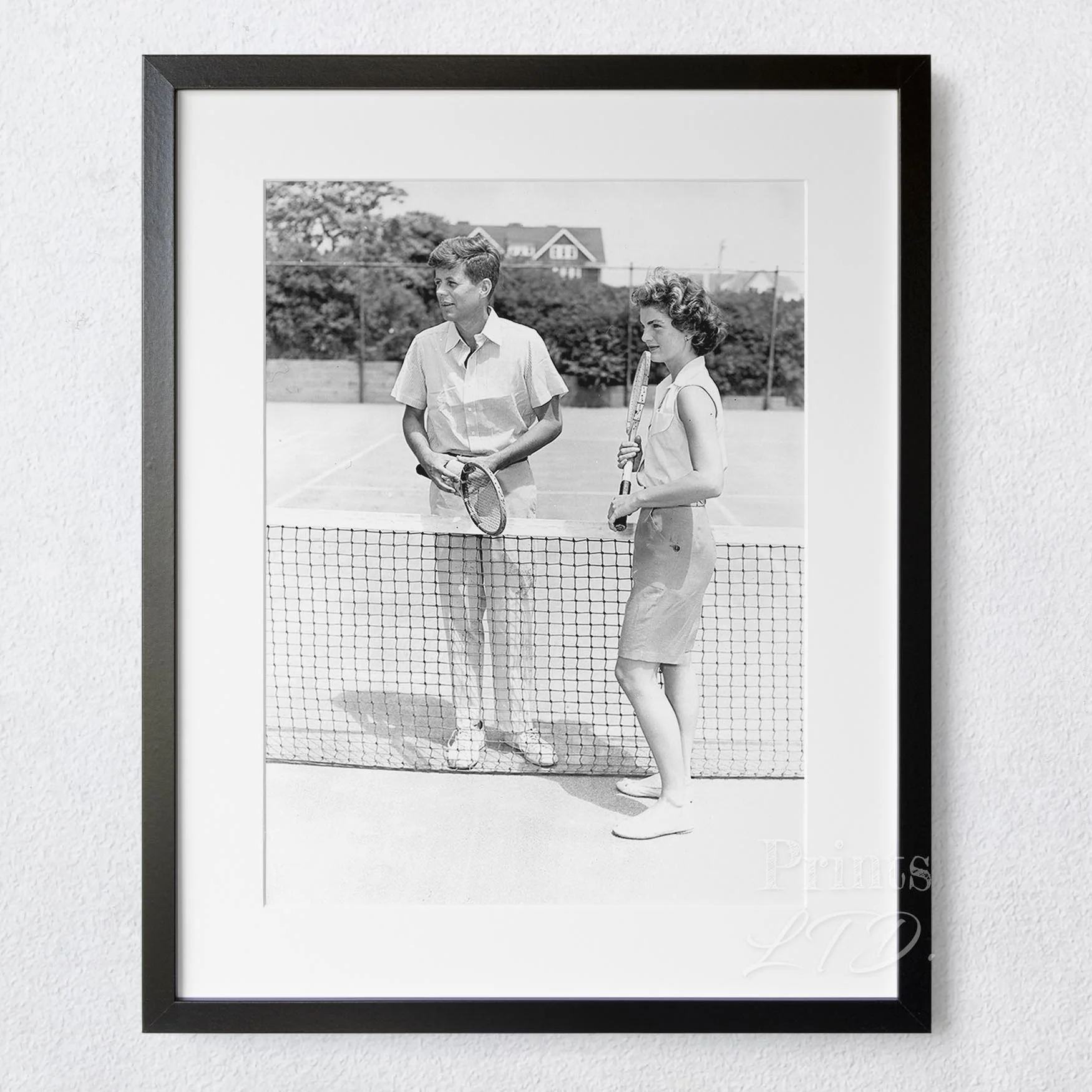 John F Kennedy (JFK) and Jackie Kennedy playing tennis circa 1950s - Image 5