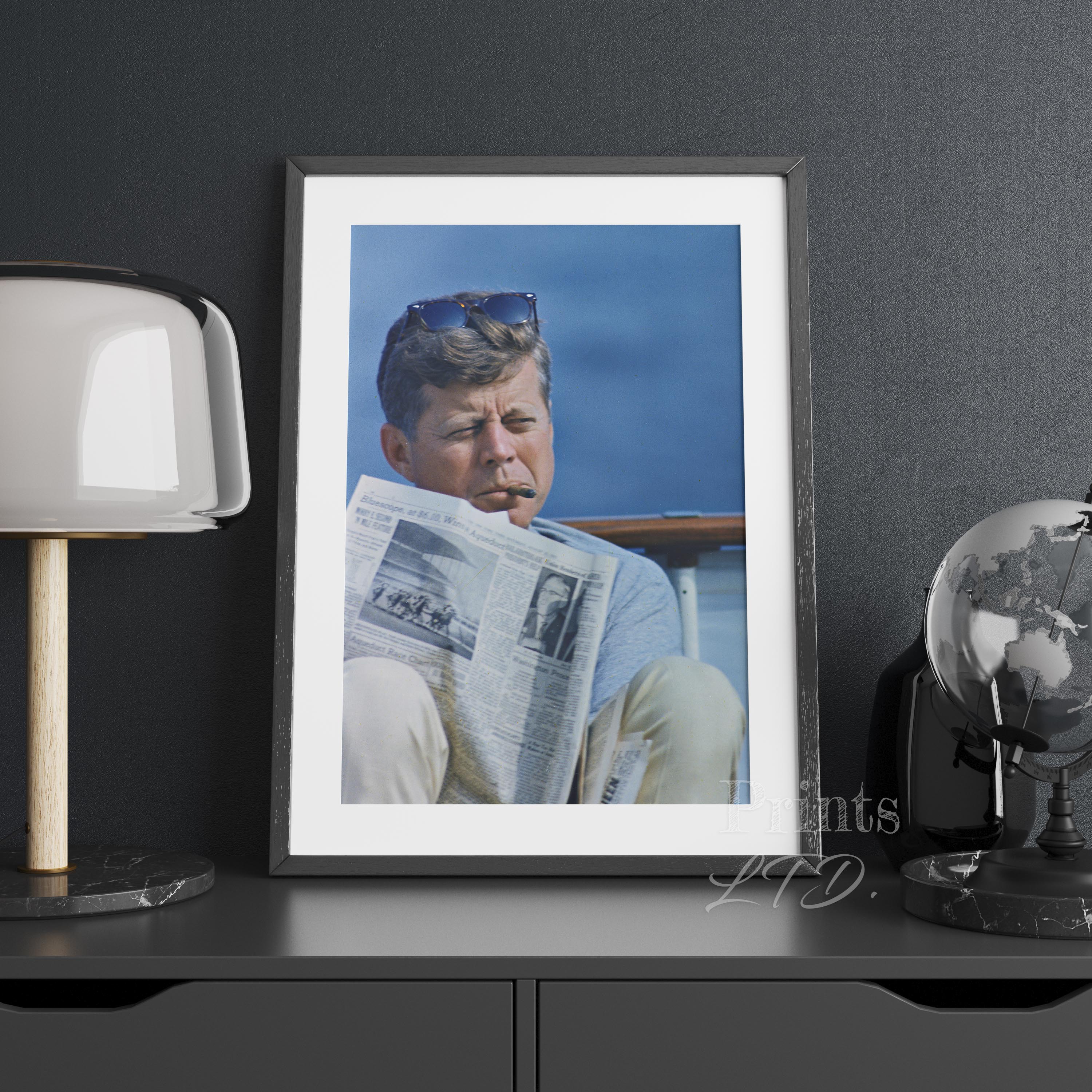 John F Kennedy (JFK) smoking a cigar, Cape Cod - Image 2
