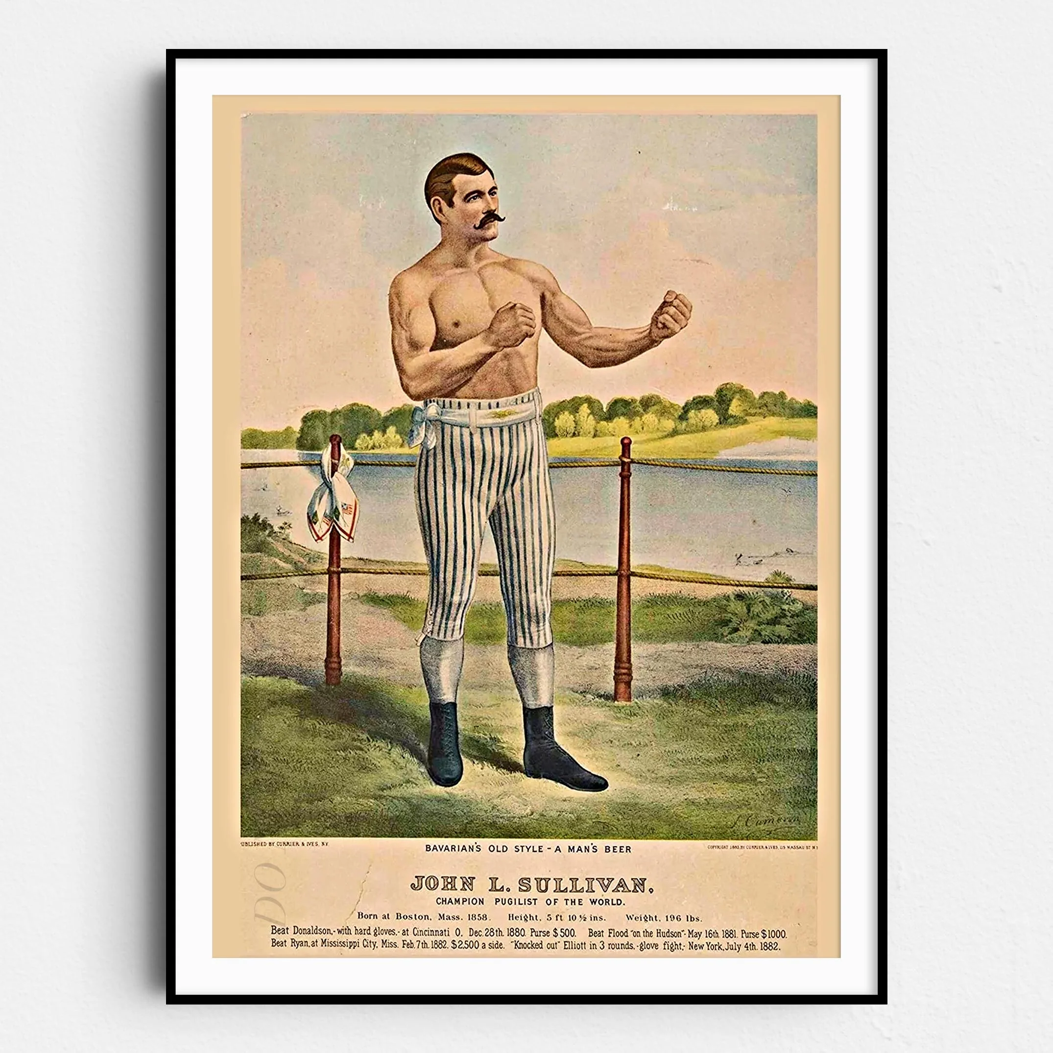 John L Sullivan Boston Strong Boy Currier & Ives