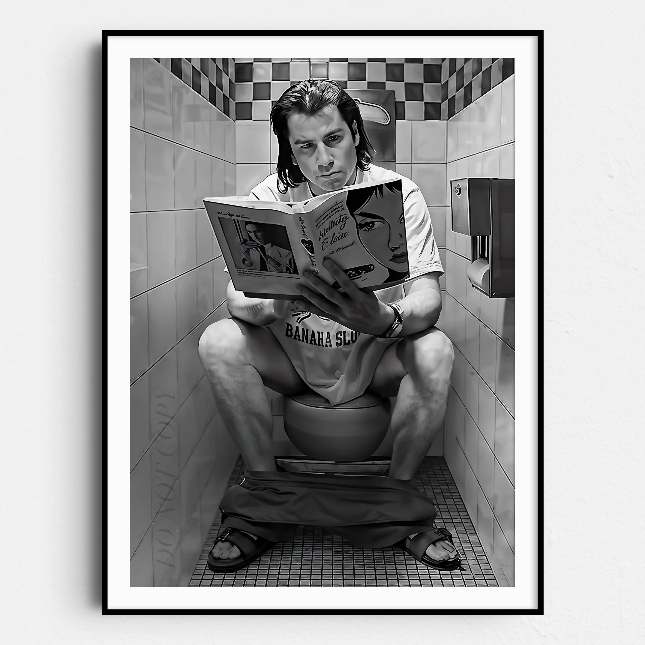 John Travolta Pulp Fiction Bathroom Toilet Scene