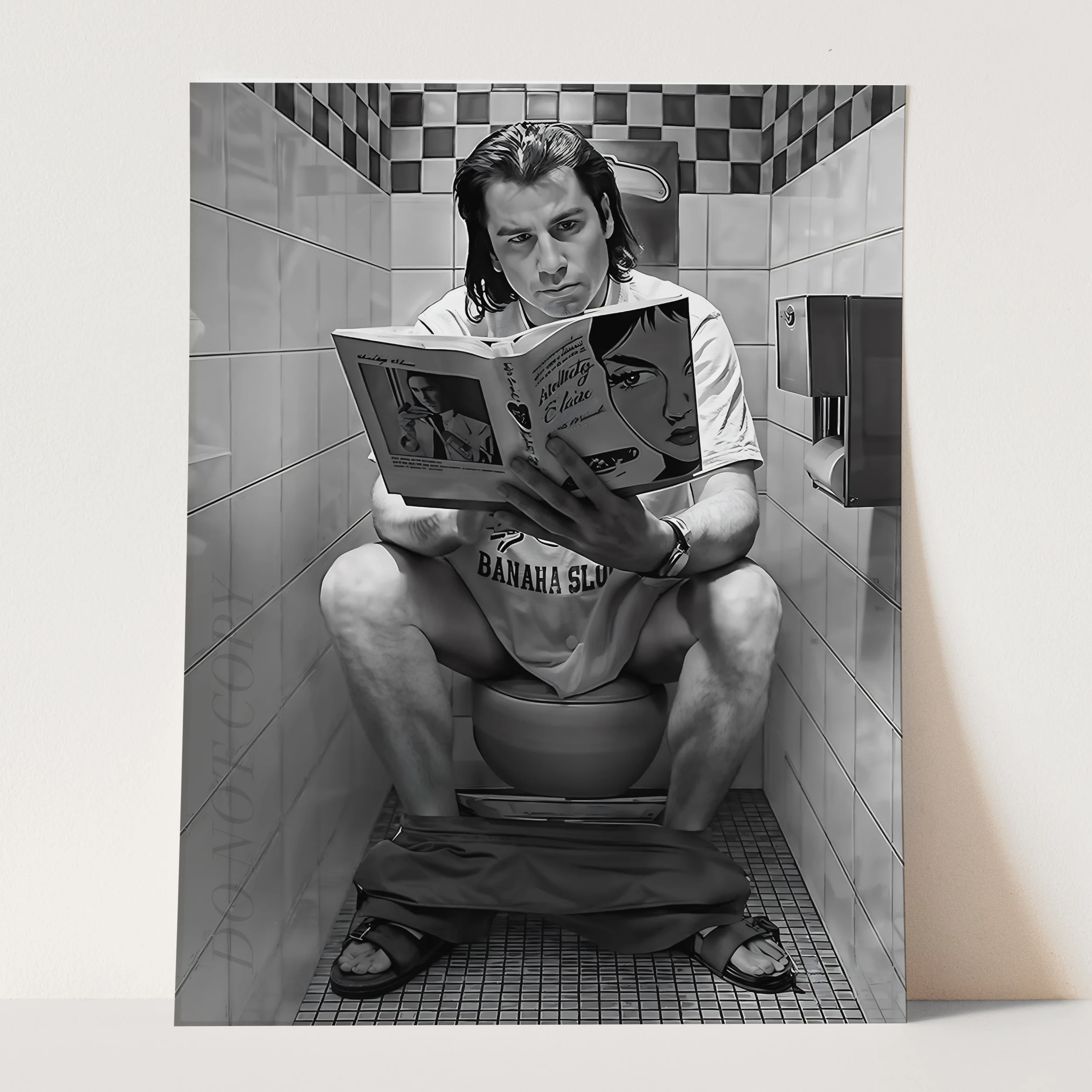 John Travolta Pulp Fiction Bathroom Toilet Scene - Image 3