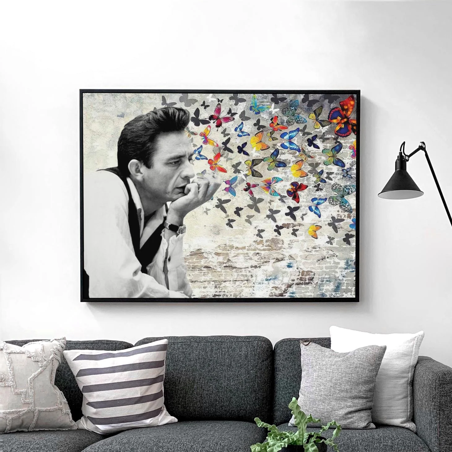 Johnny Cash Butterfly Banksy - Image 2