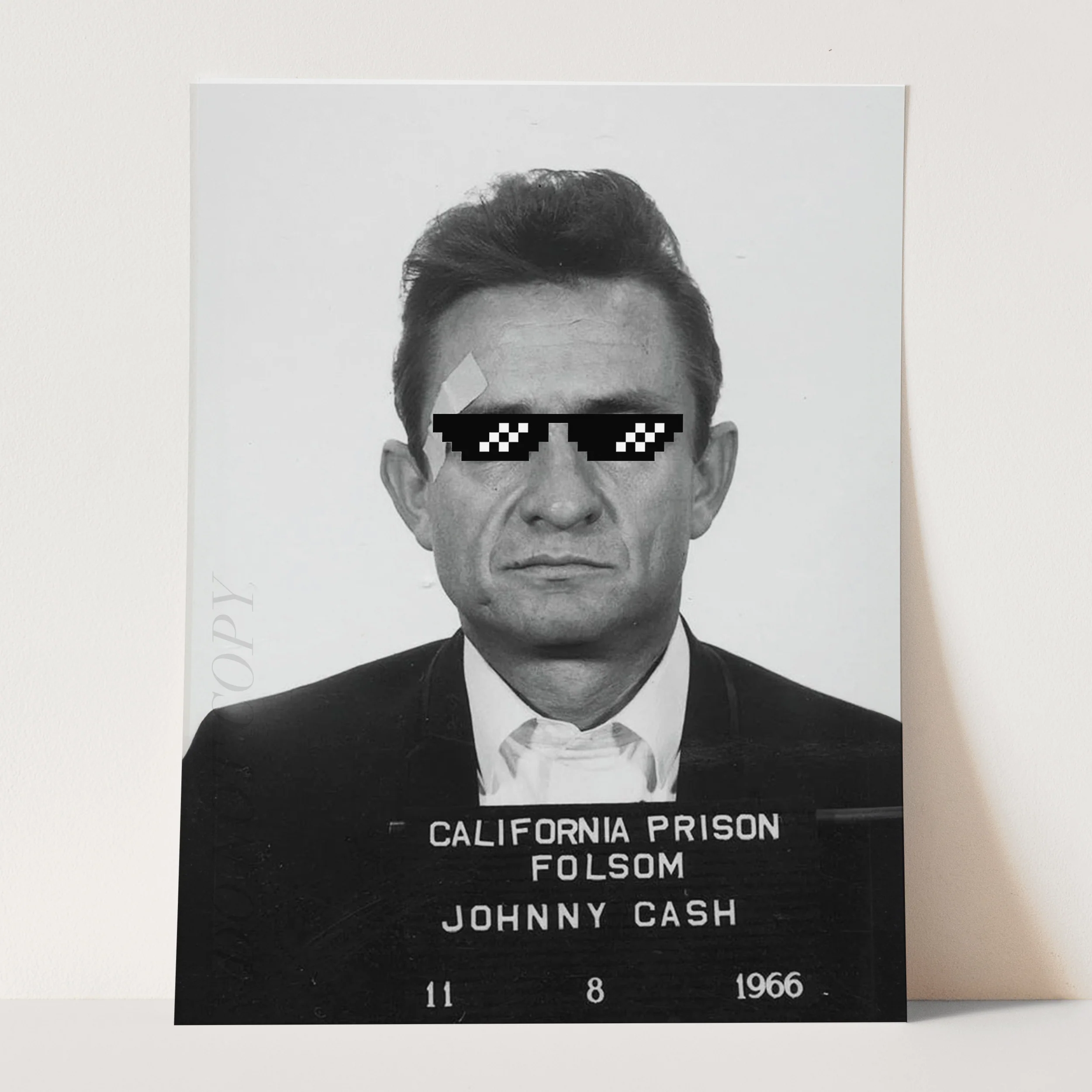 Johnny Cash Mugshot Thug Life Sunglasses - Image 3