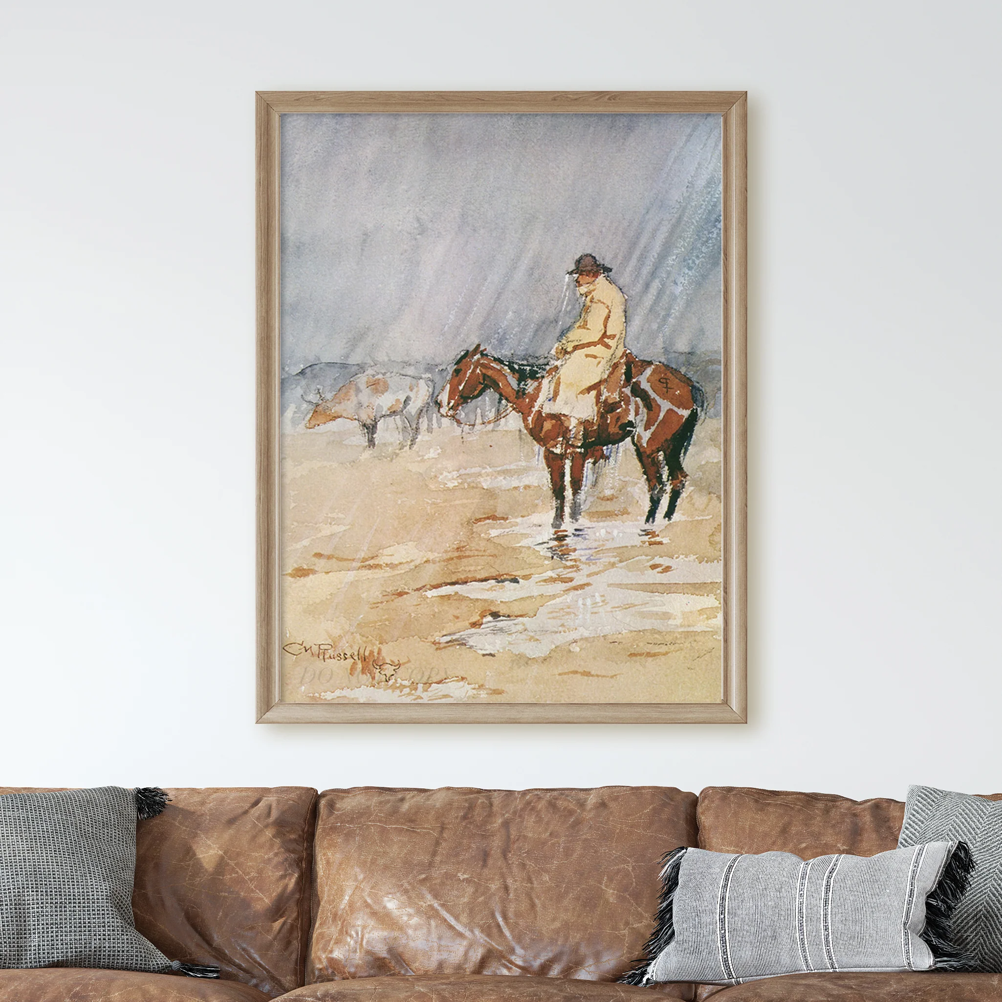 Just A Little Rain by Charles M Russell - Image 2