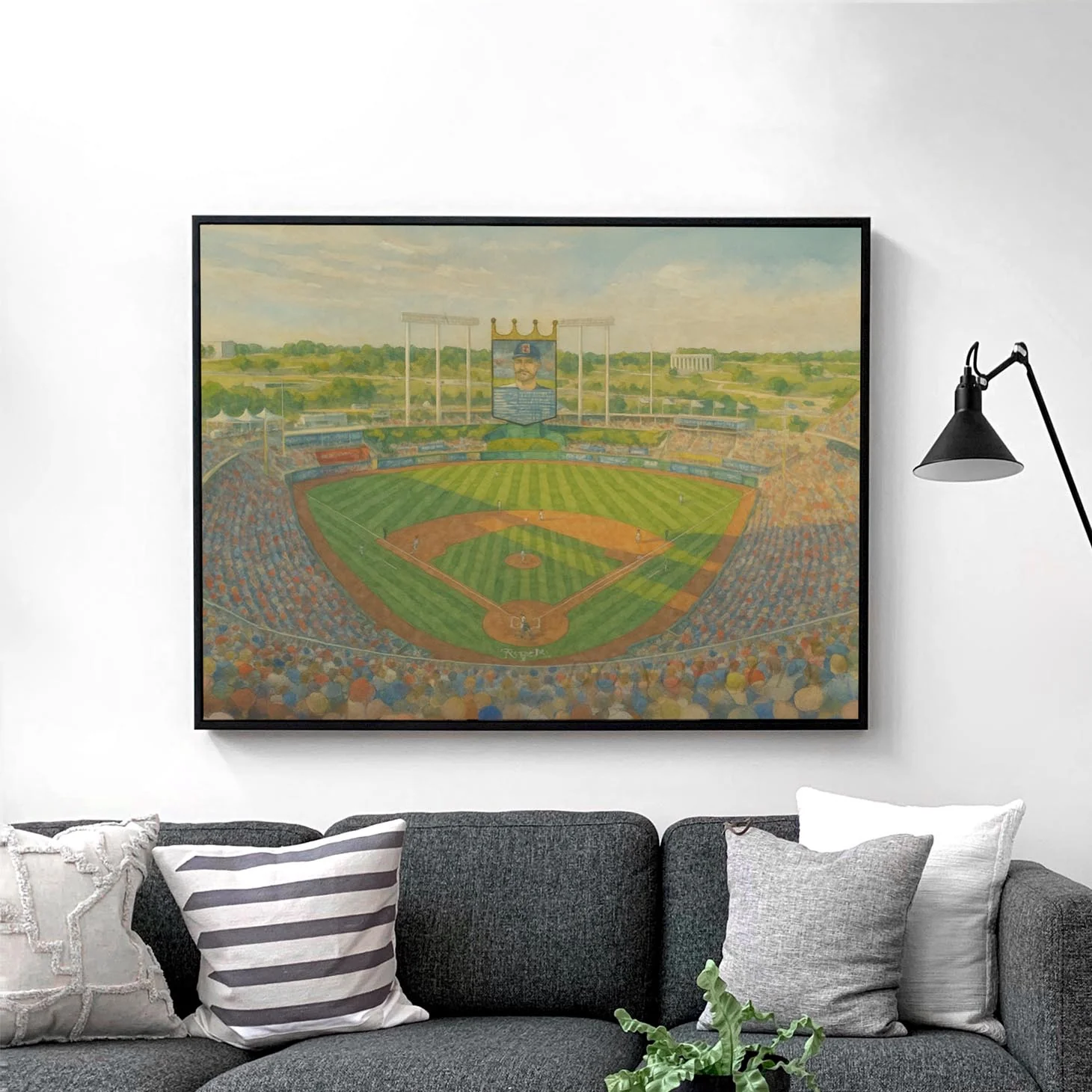 Kauffman Stadium Watercolor Painting - Image 2
