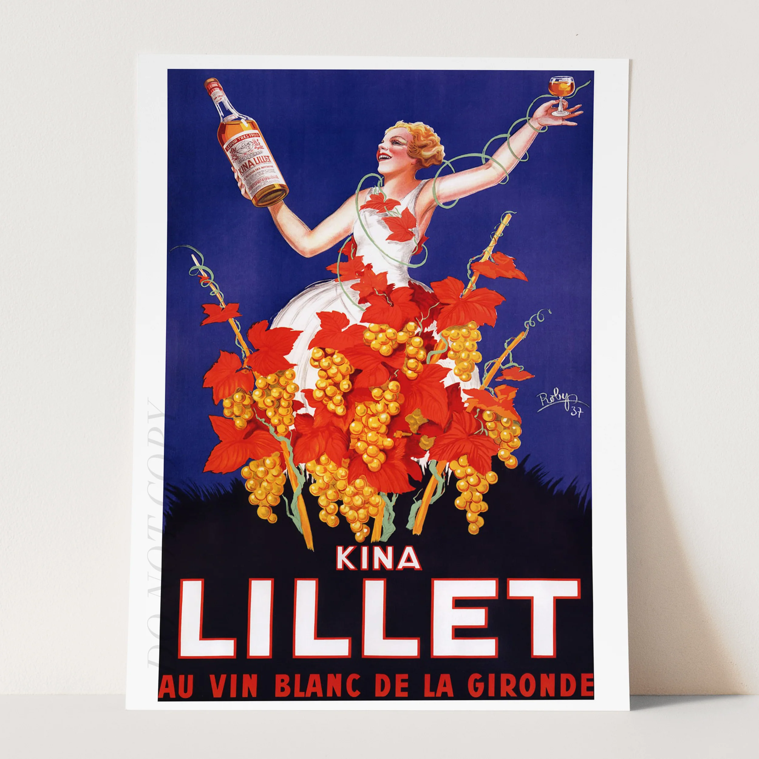 Kina Lillet (1937) Vintage Wine Poster by Robys - Image 3