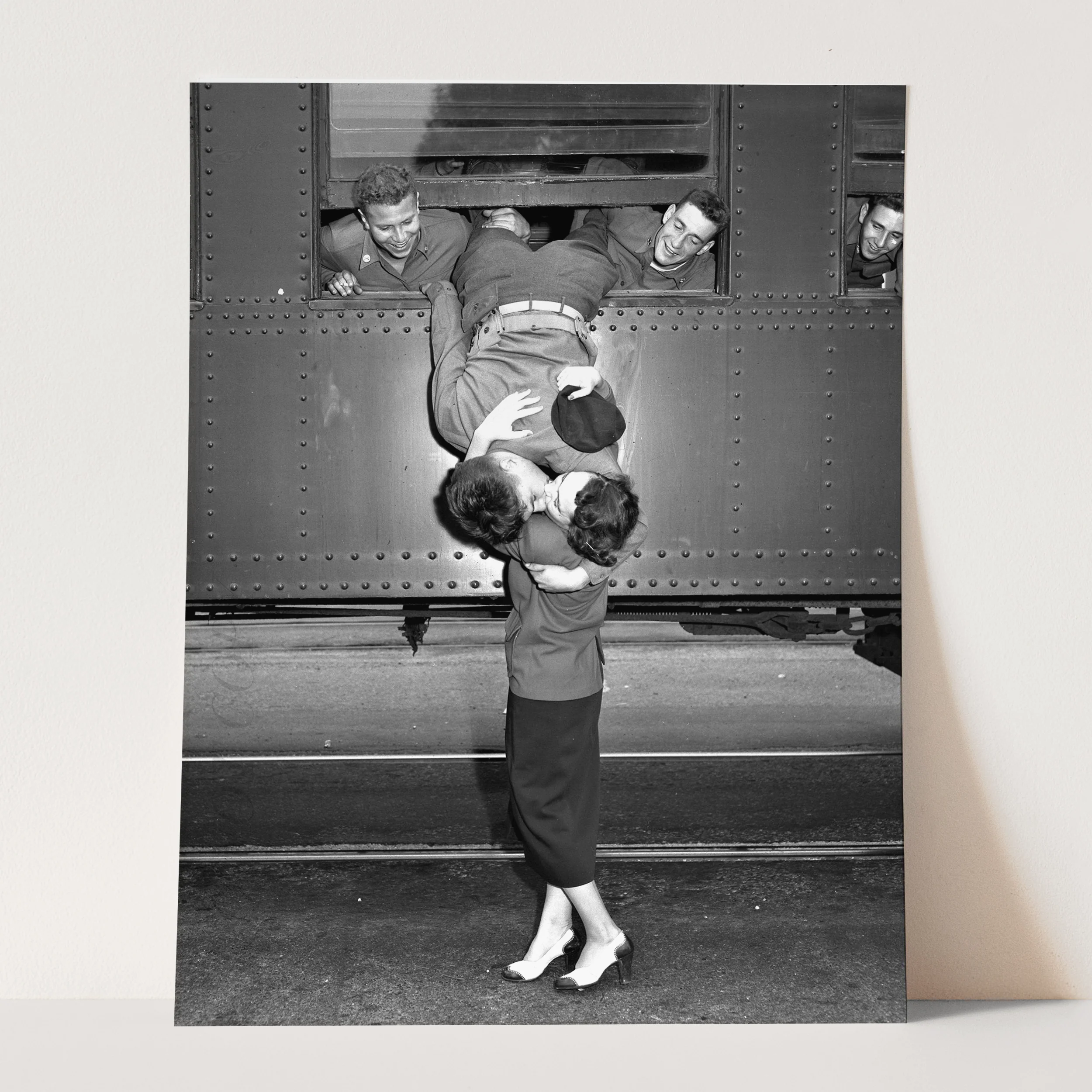 Kiss Goodbye: Soldier Hanging Out Of Train - Image 3