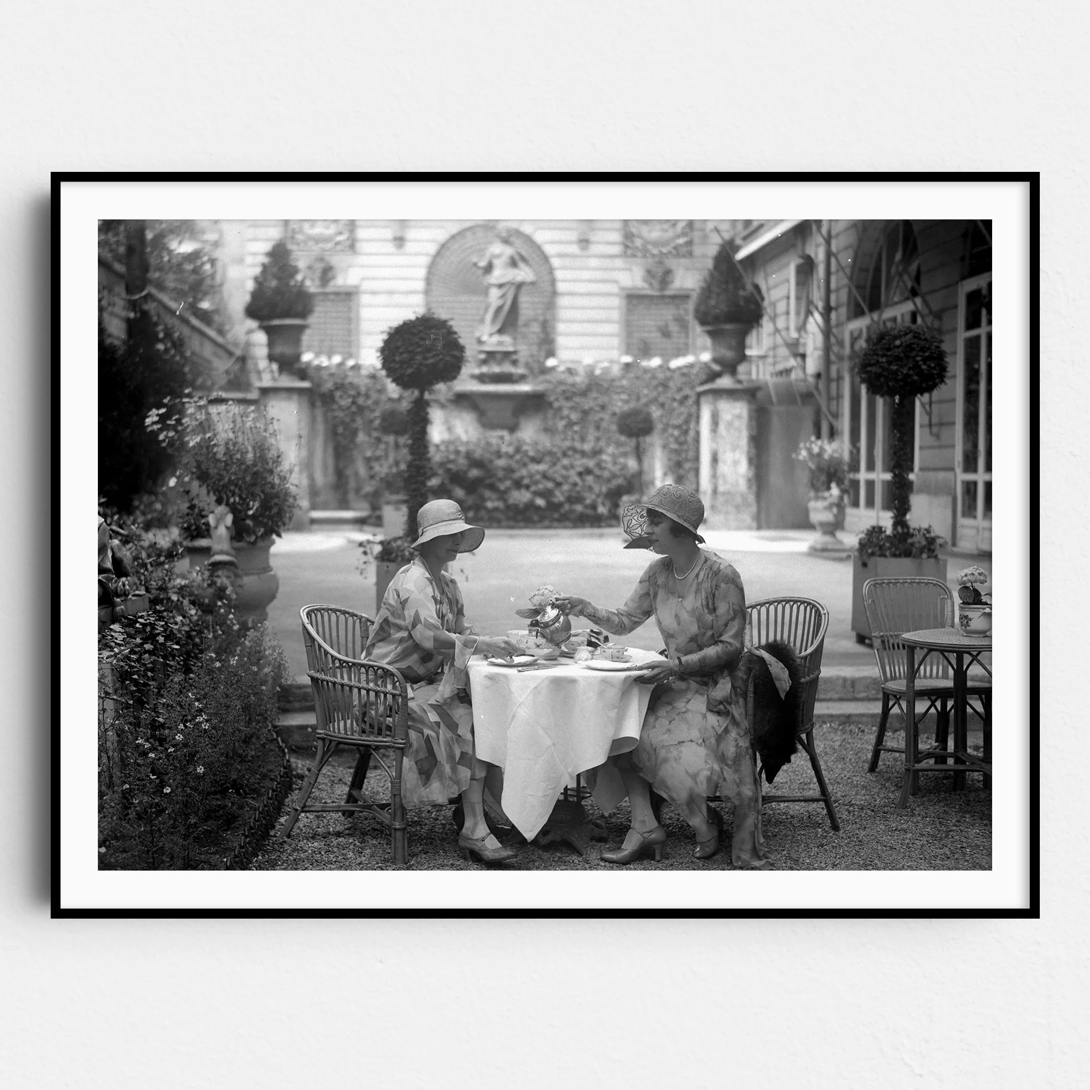 Ladies Drinking Tea in the Garden of the Ritz Paris