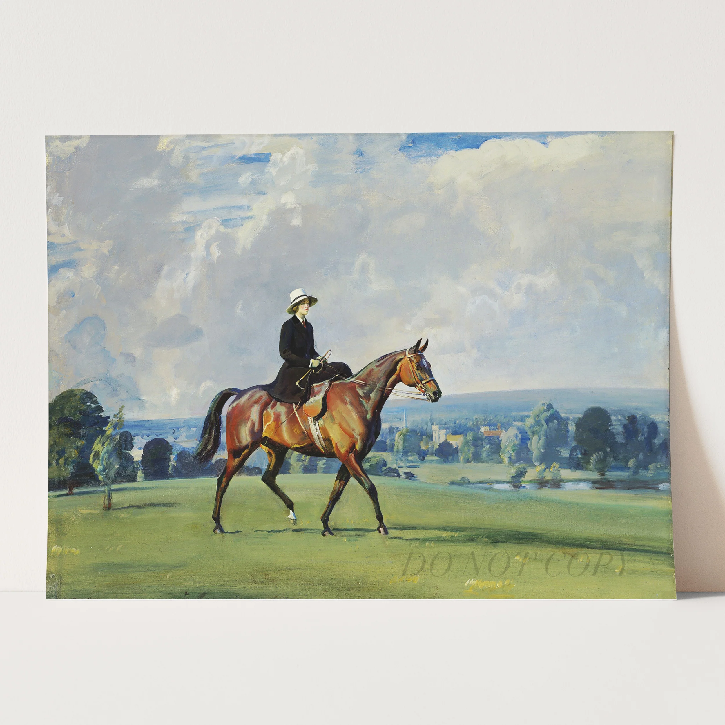 Lady Astor on Horseback by Sir Alfred James Munnings - Image 3