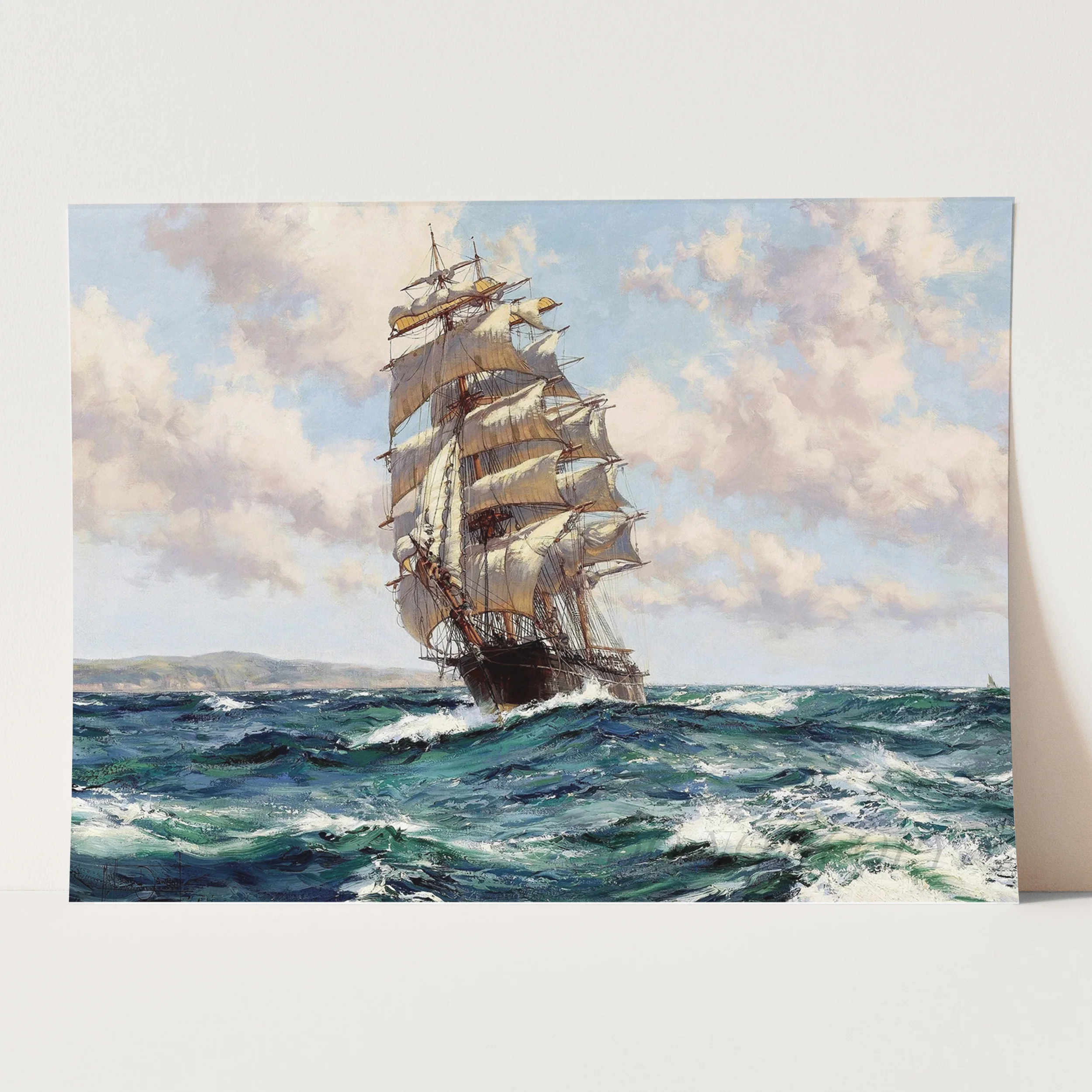 Land Ho! The Clipper Ship by Montague Dawson - Image 3