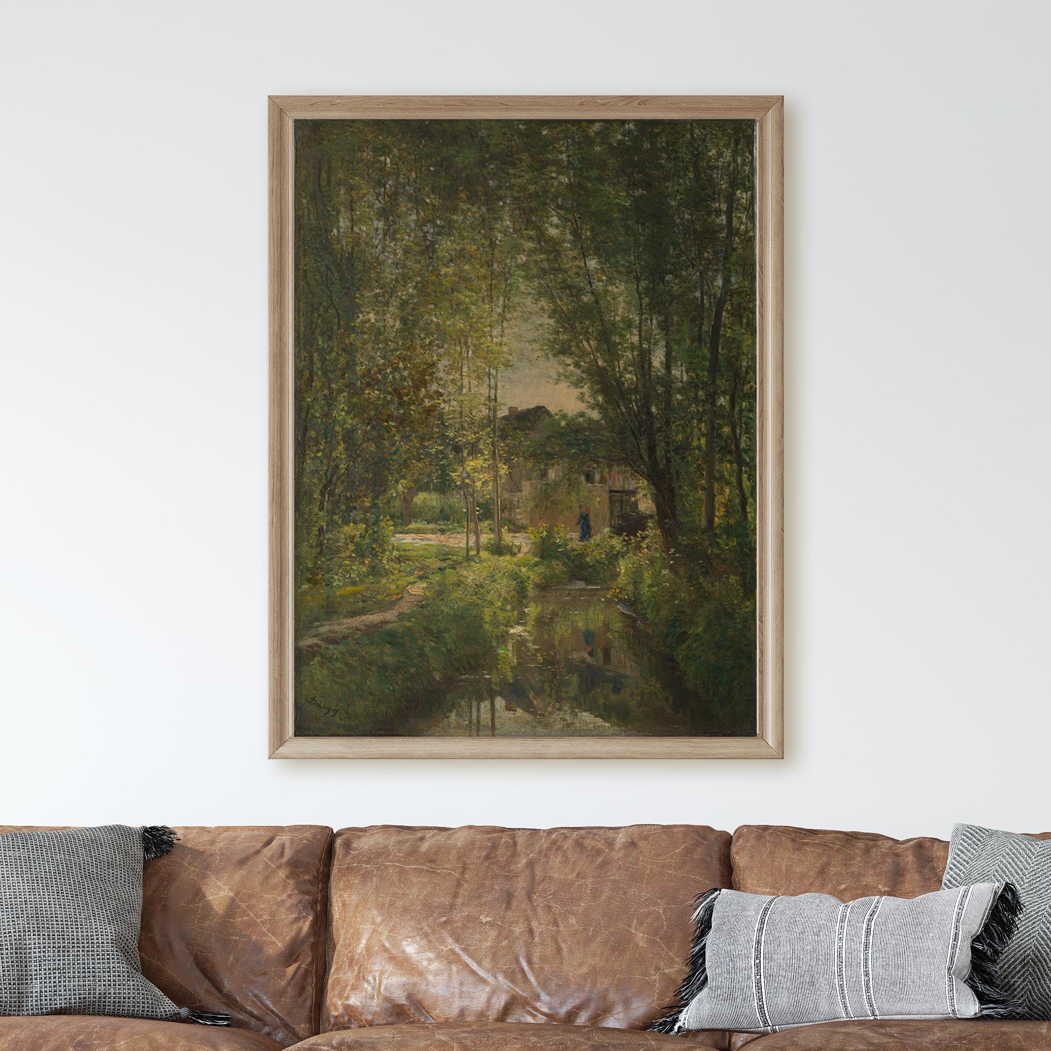 Landscape With A Sunlit Stream by Charles-François Daubigny - Image 2
