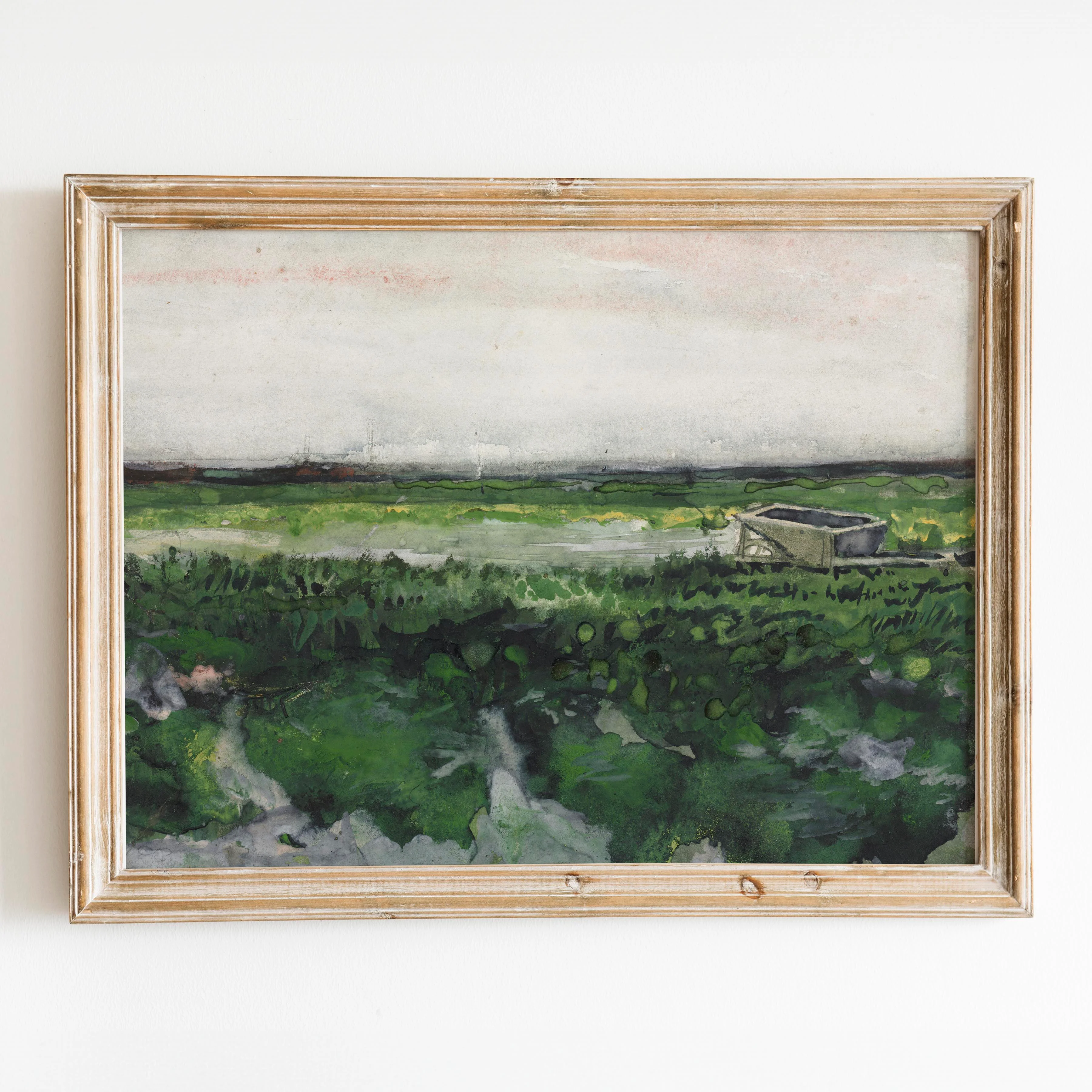 Landscape with Wheelbarrow (1883) by Van Gogh