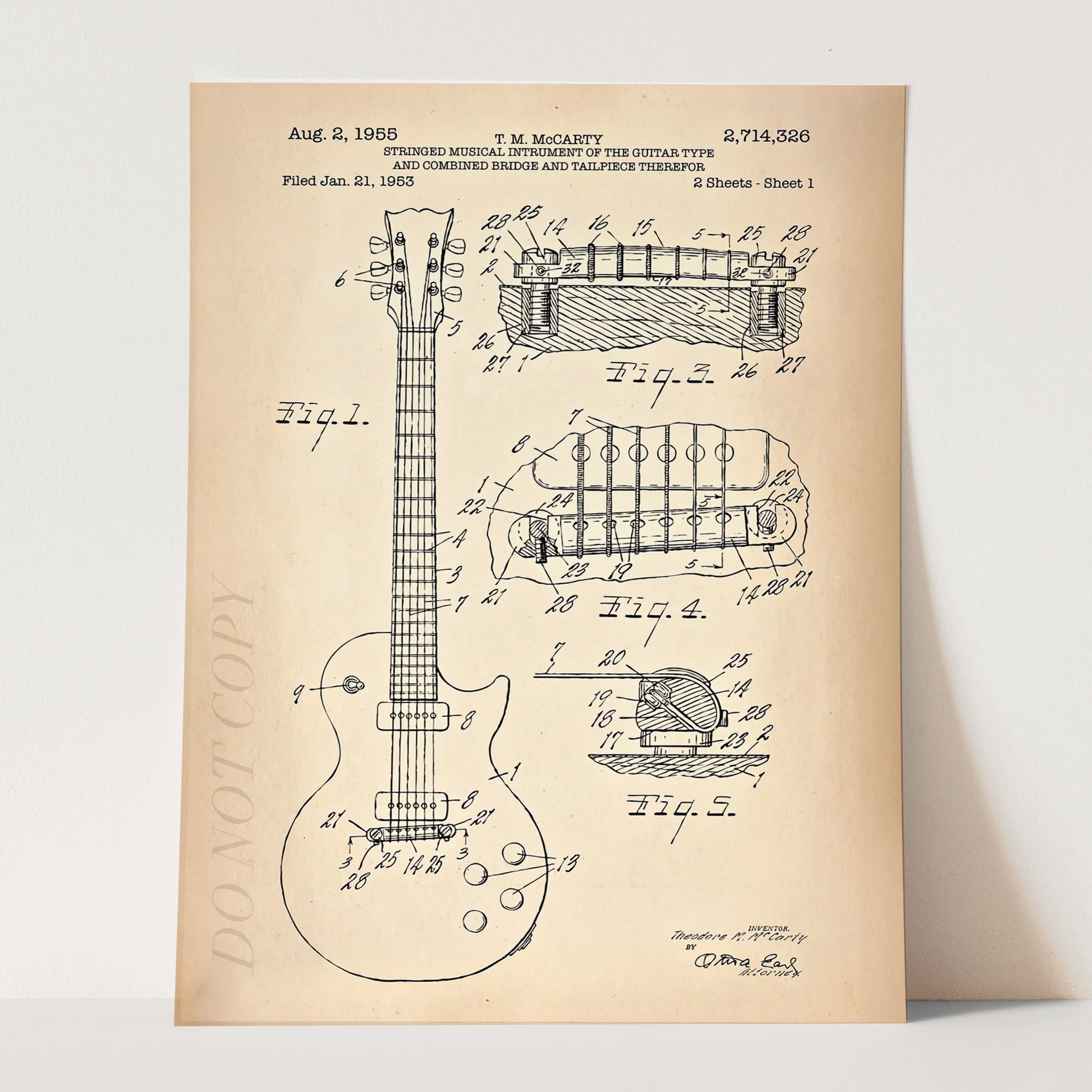 Les Paul Guitar Patent - Image 3