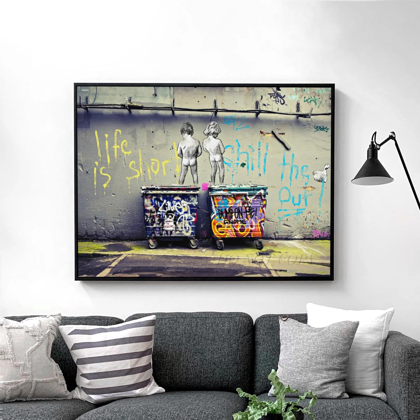 Life Is Short Chill The Duck Out! Banksy - Image 2