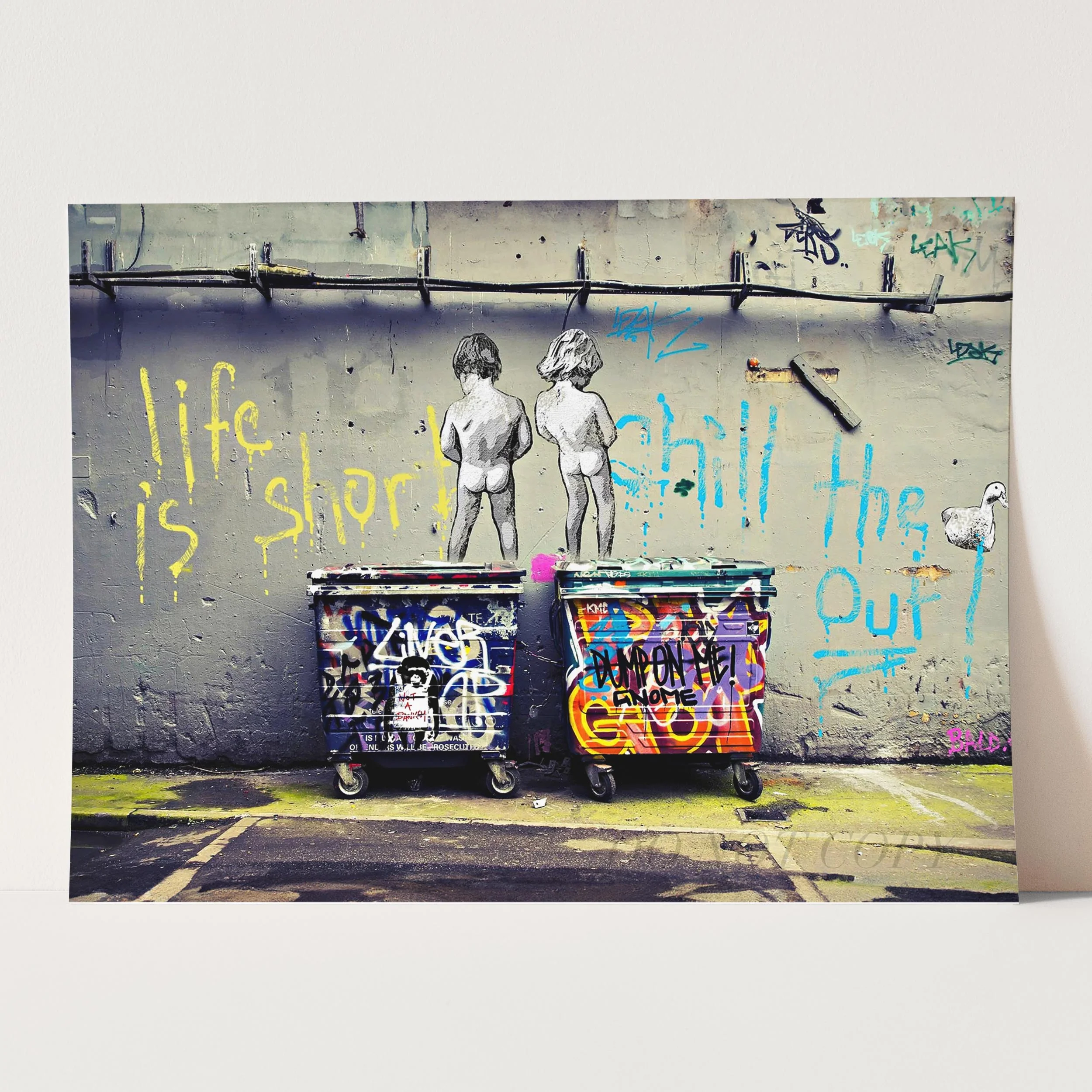 Life Is Short Chill The Duck Out! Banksy - Image 3