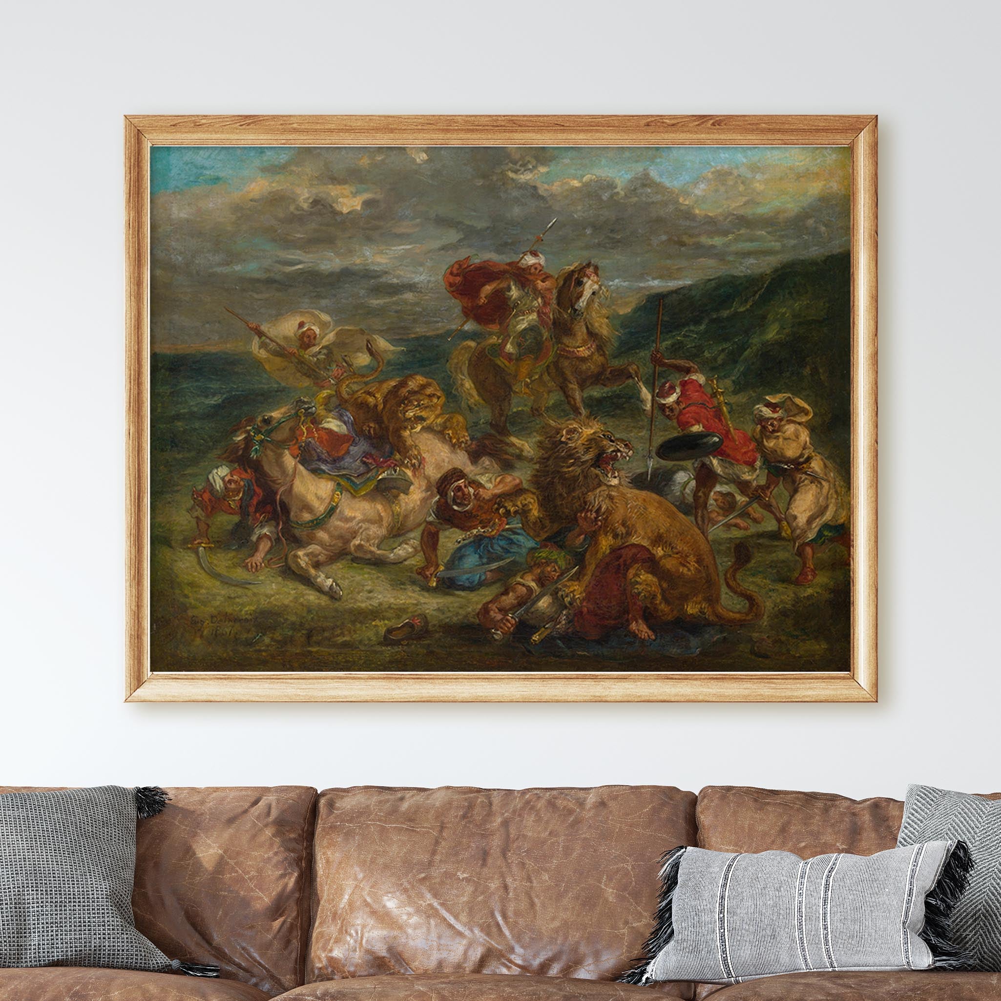 Lion Hunt by Eugène Delacroix - Image 2
