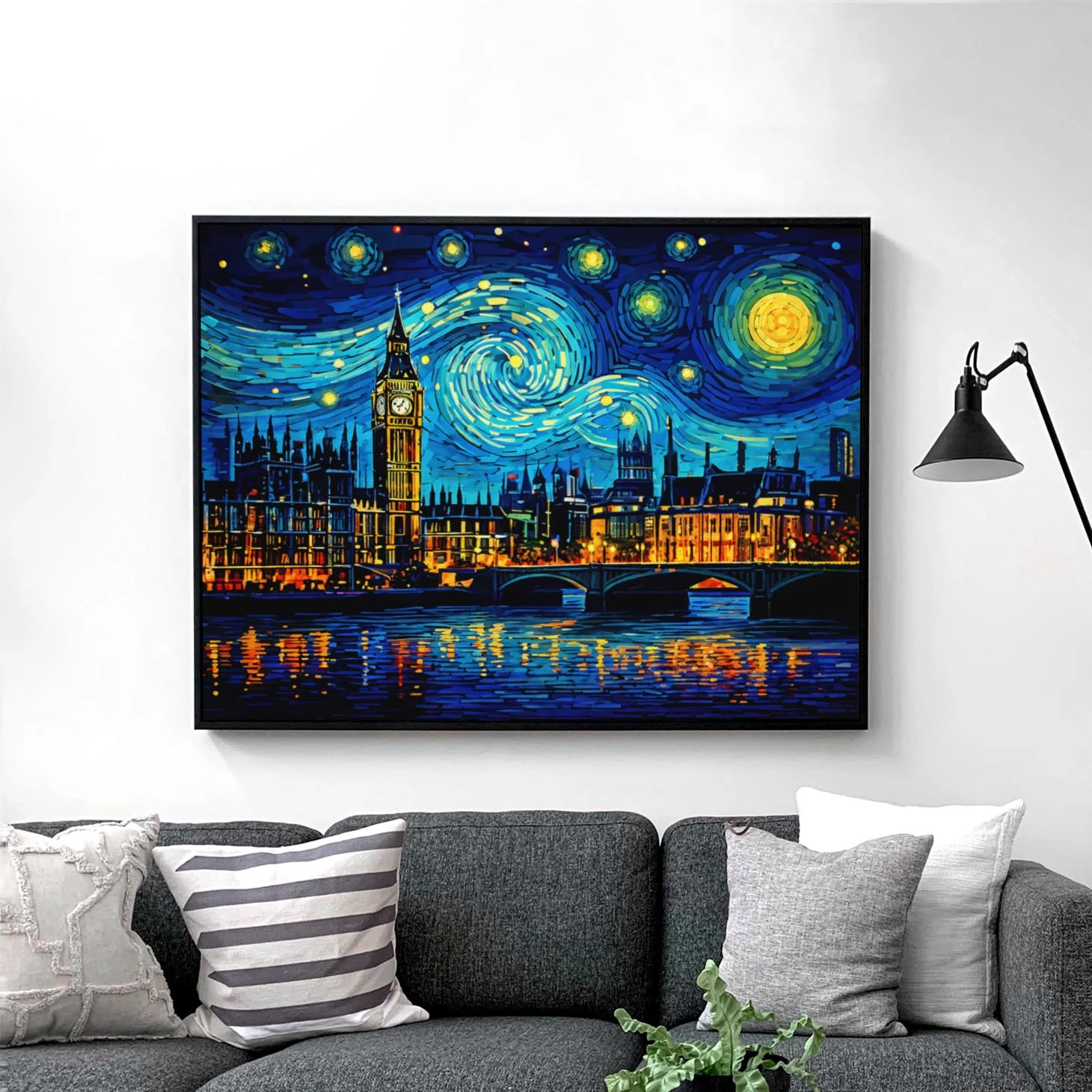 London Skyline as Van Gogh Starry Night - Image 3