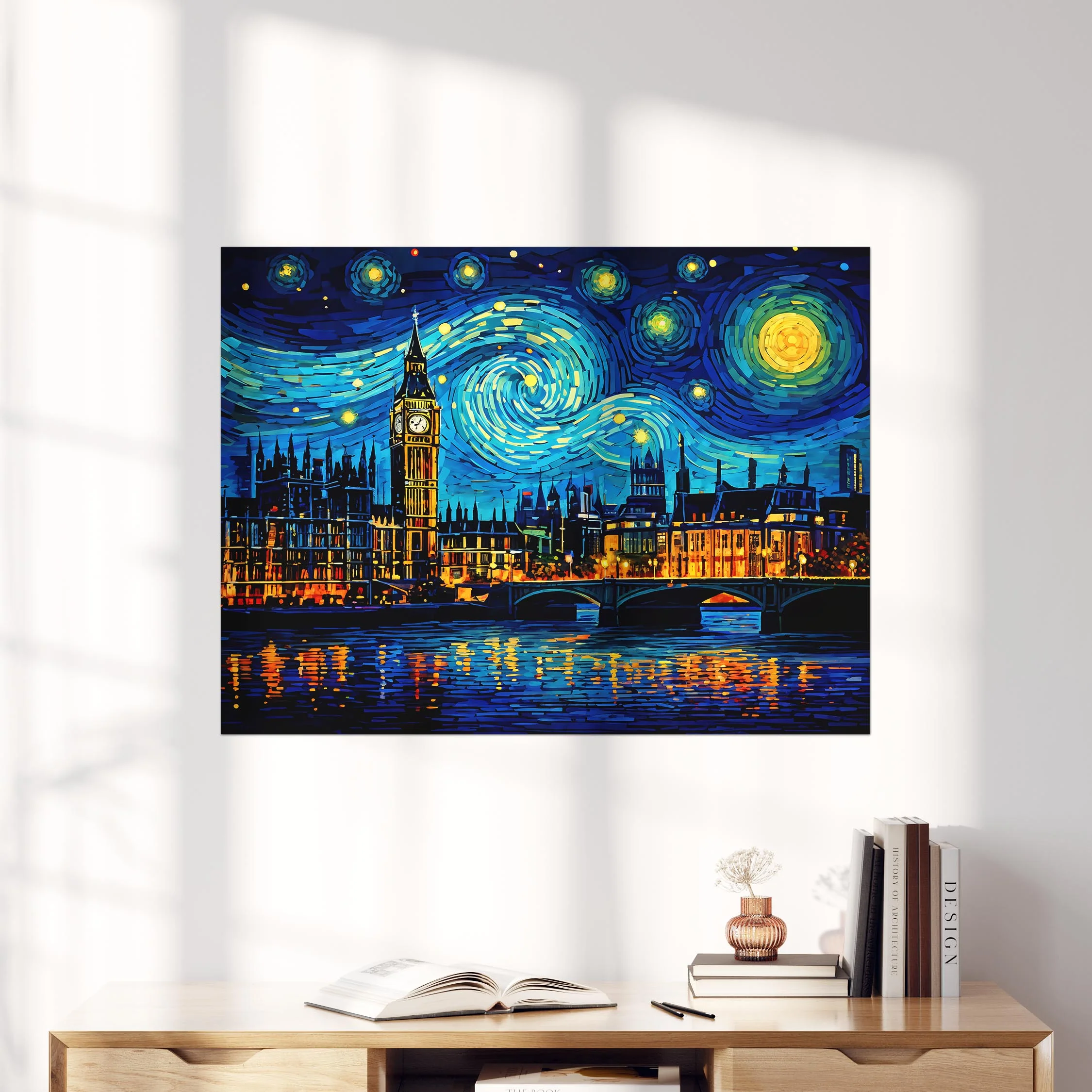 London Skyline as Van Gogh Starry Night - Image 4