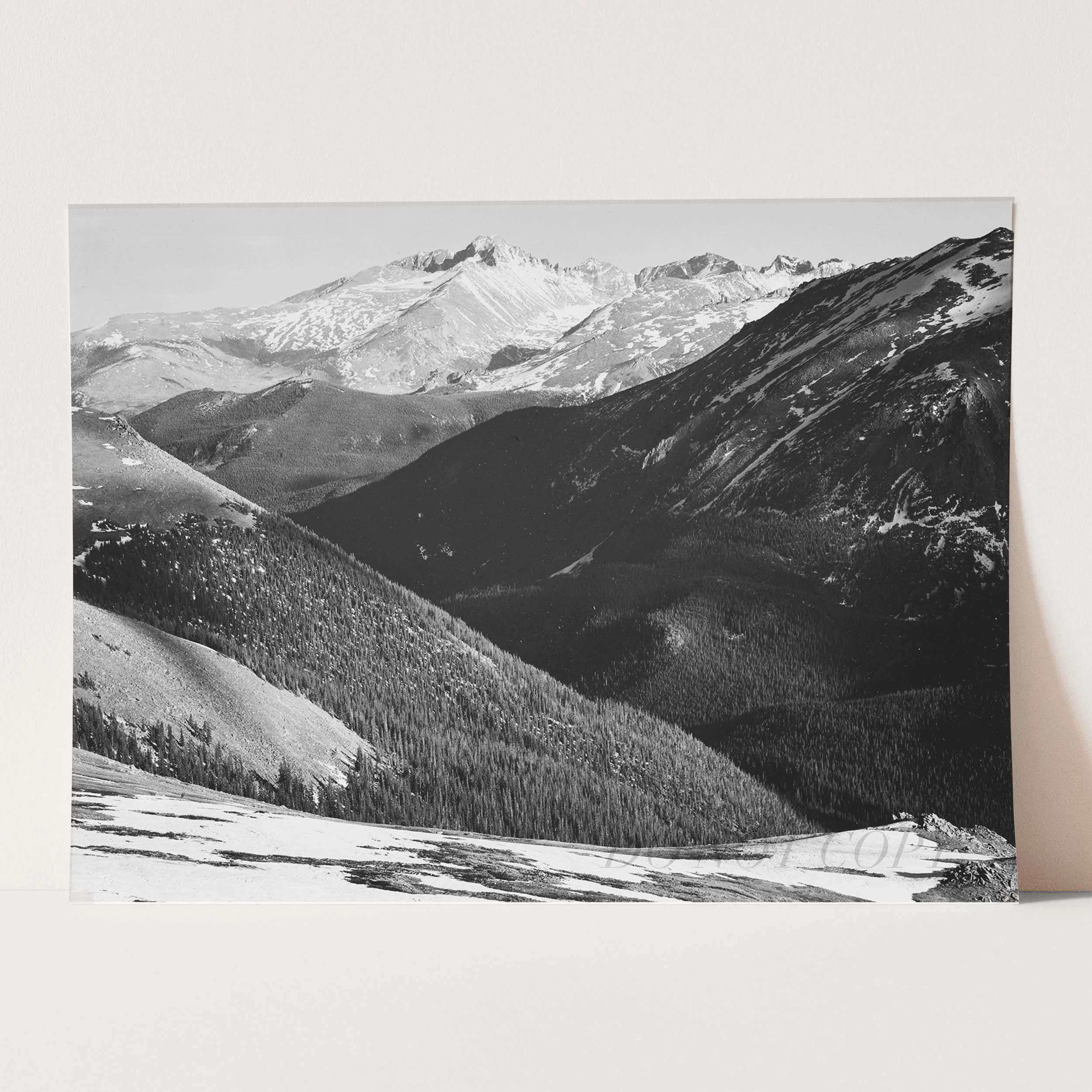 Long's Peak in Rocky Mountain National Park, Colorado by Ansel Adams - Image 3