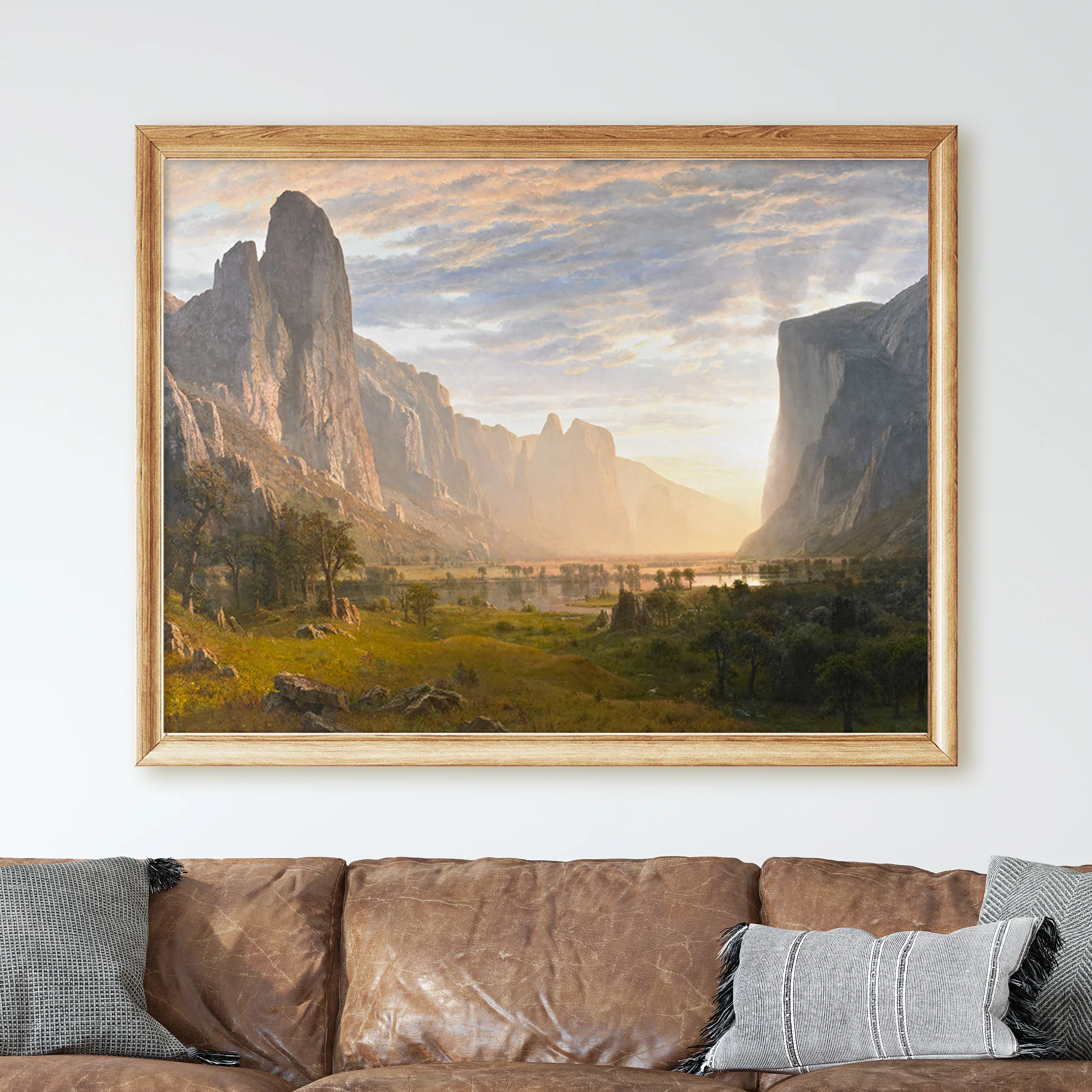 Looking Down Yosemite Valley California (1865) by Albert Bierstadt - Image 2