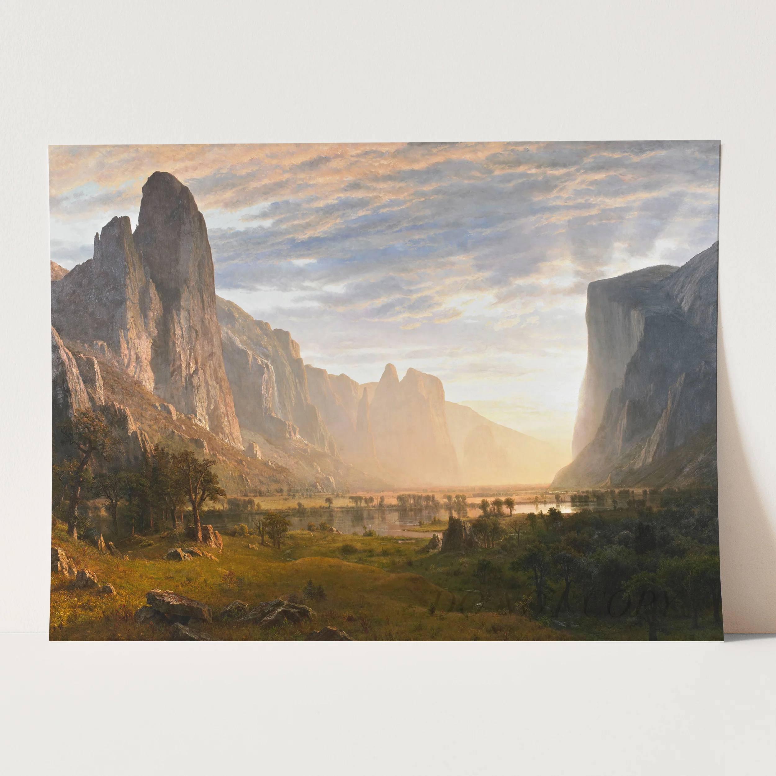 Looking Down Yosemite Valley California (1865) by Albert Bierstadt - Image 3