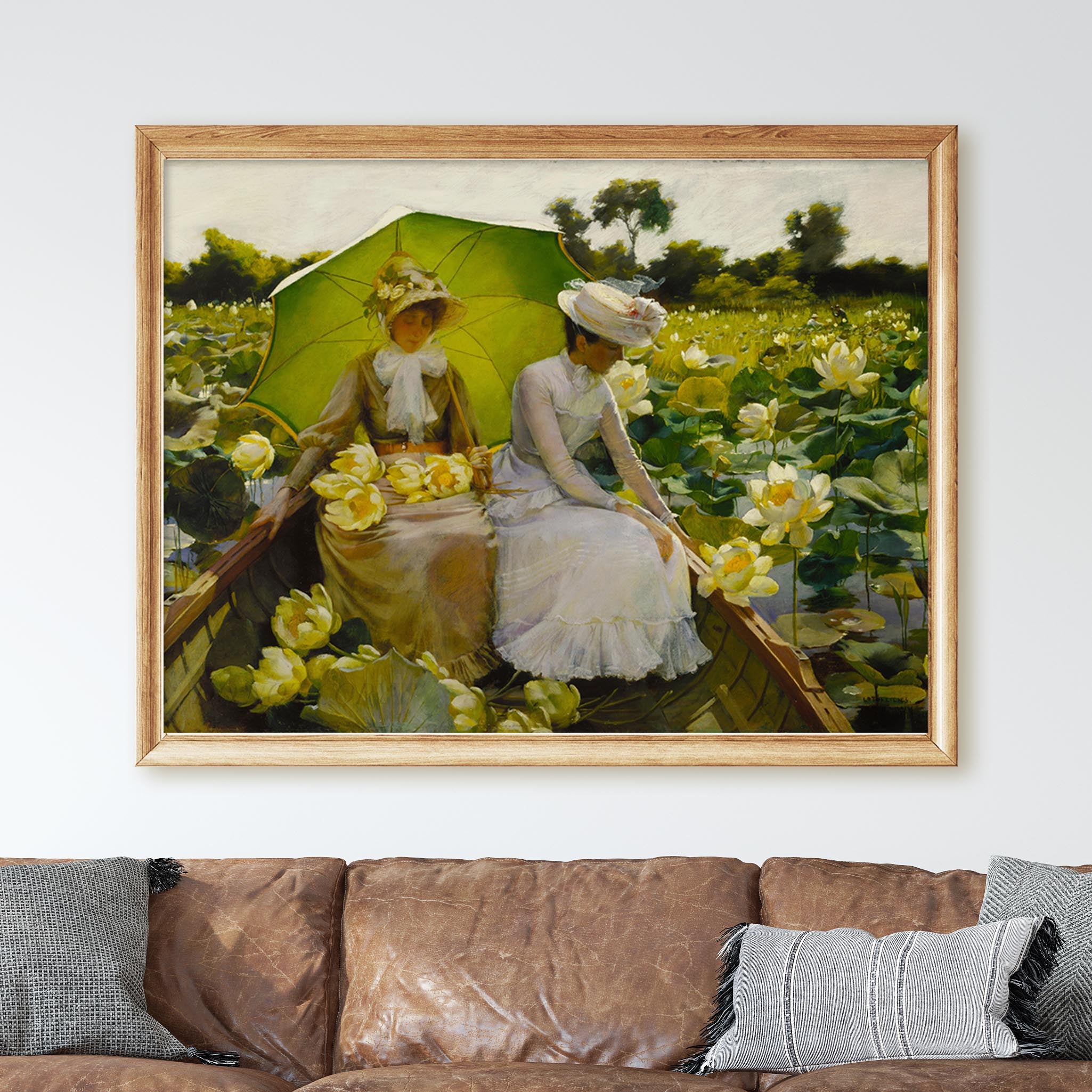 Lotus Lilies by Charles Courtney Curran - Image 2