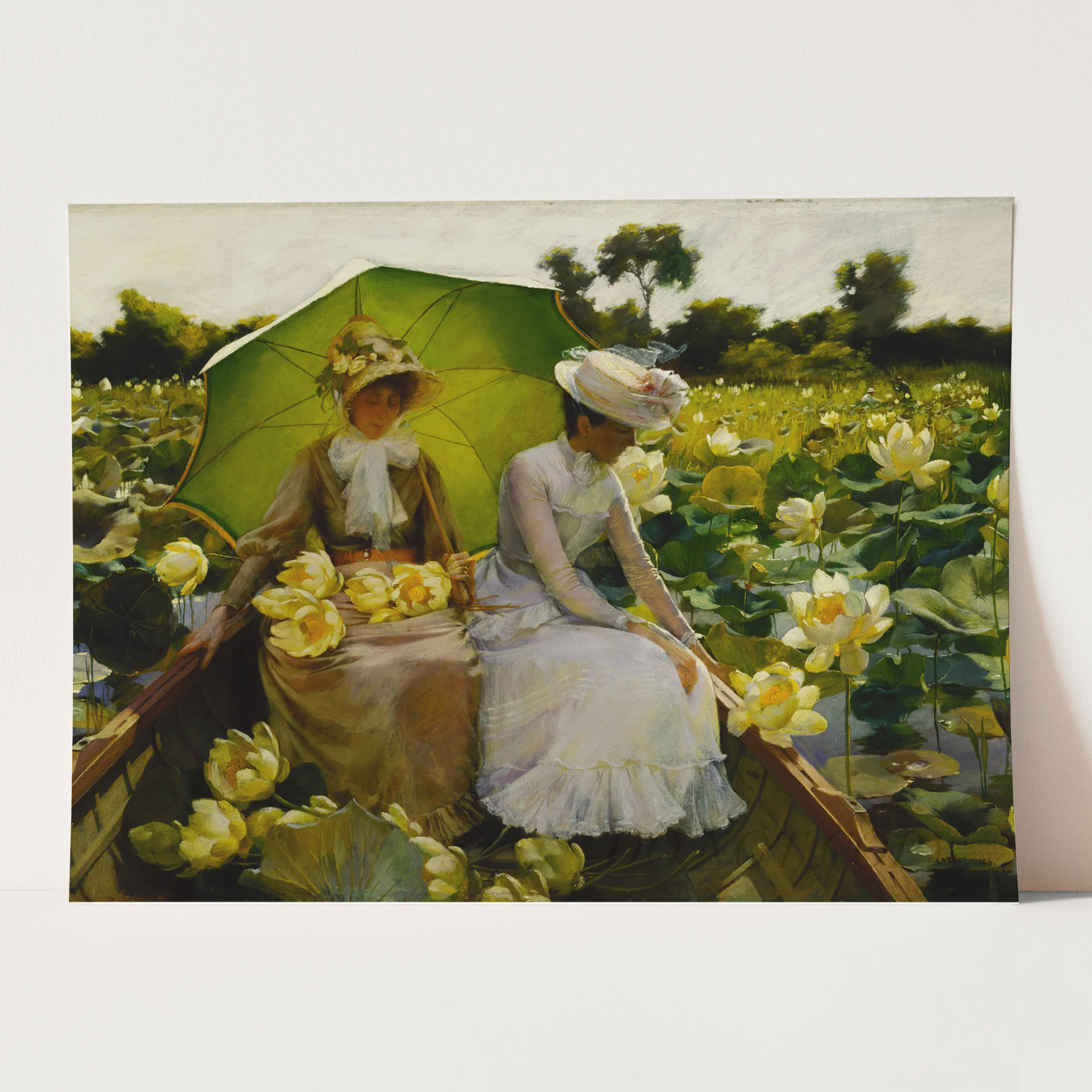 Lotus Lilies by Charles Courtney Curran - Image 3