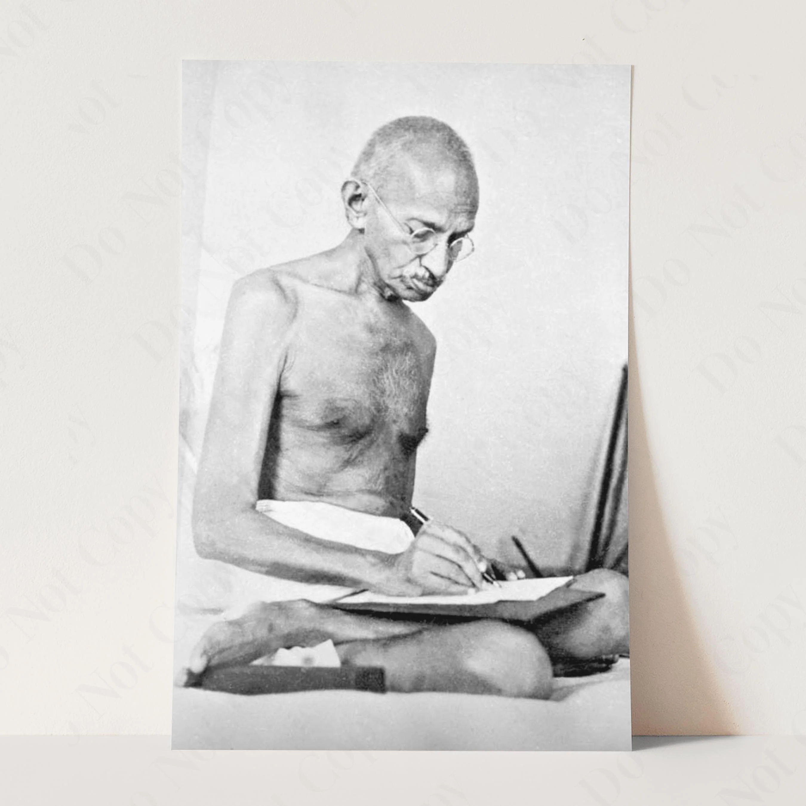 Mahatma Gandhi Writing, 1942 - Image 3