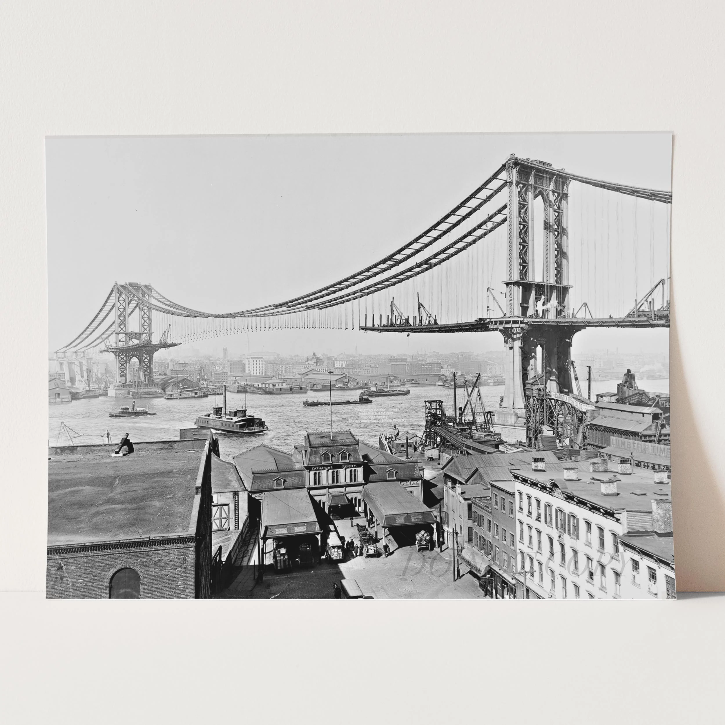 Manhattan Bridge Construction 1909 - Image 3