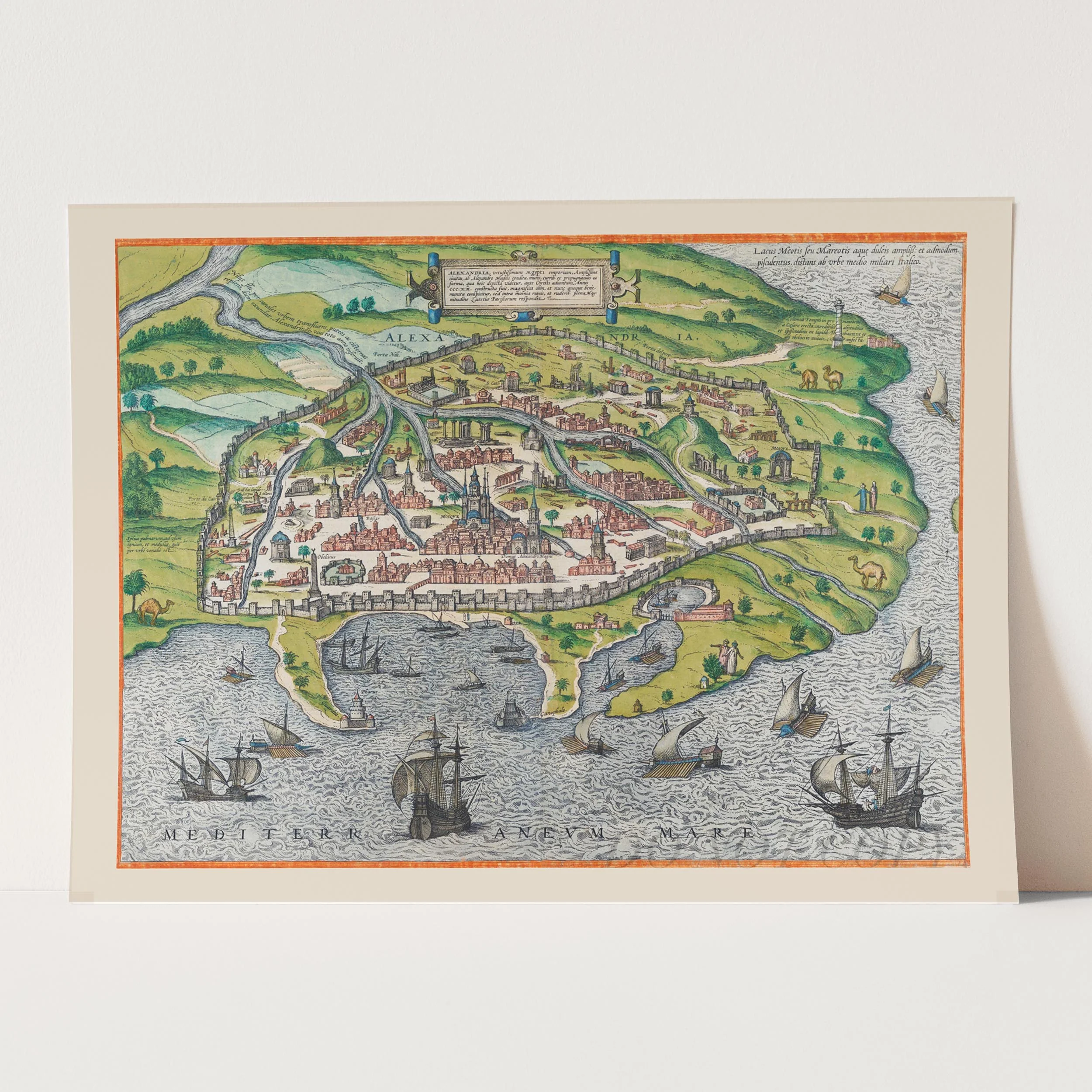 Map of Alexandria (1575) by Georg Braun - Image 3