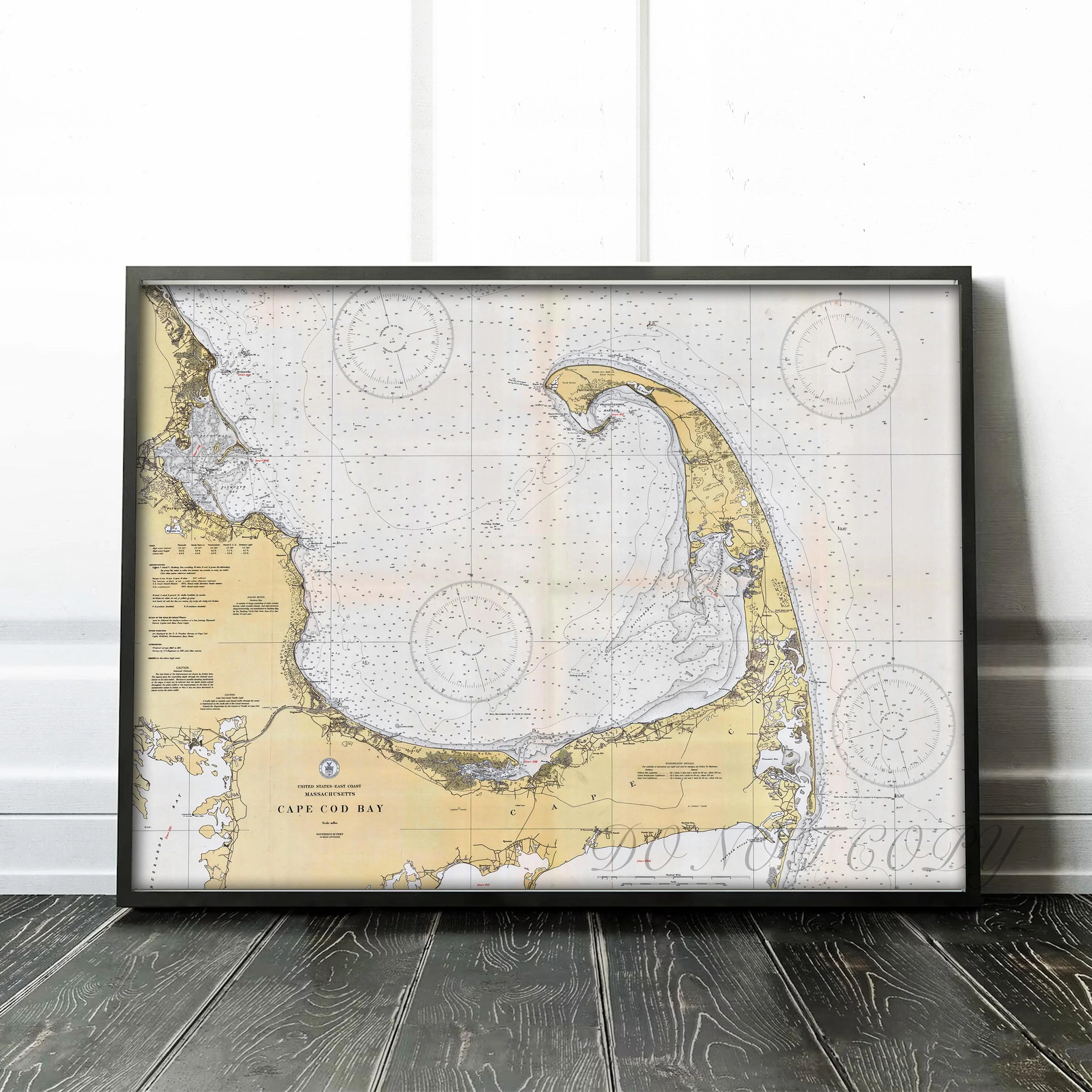 Map of Cape Cod Bay Massachusetts