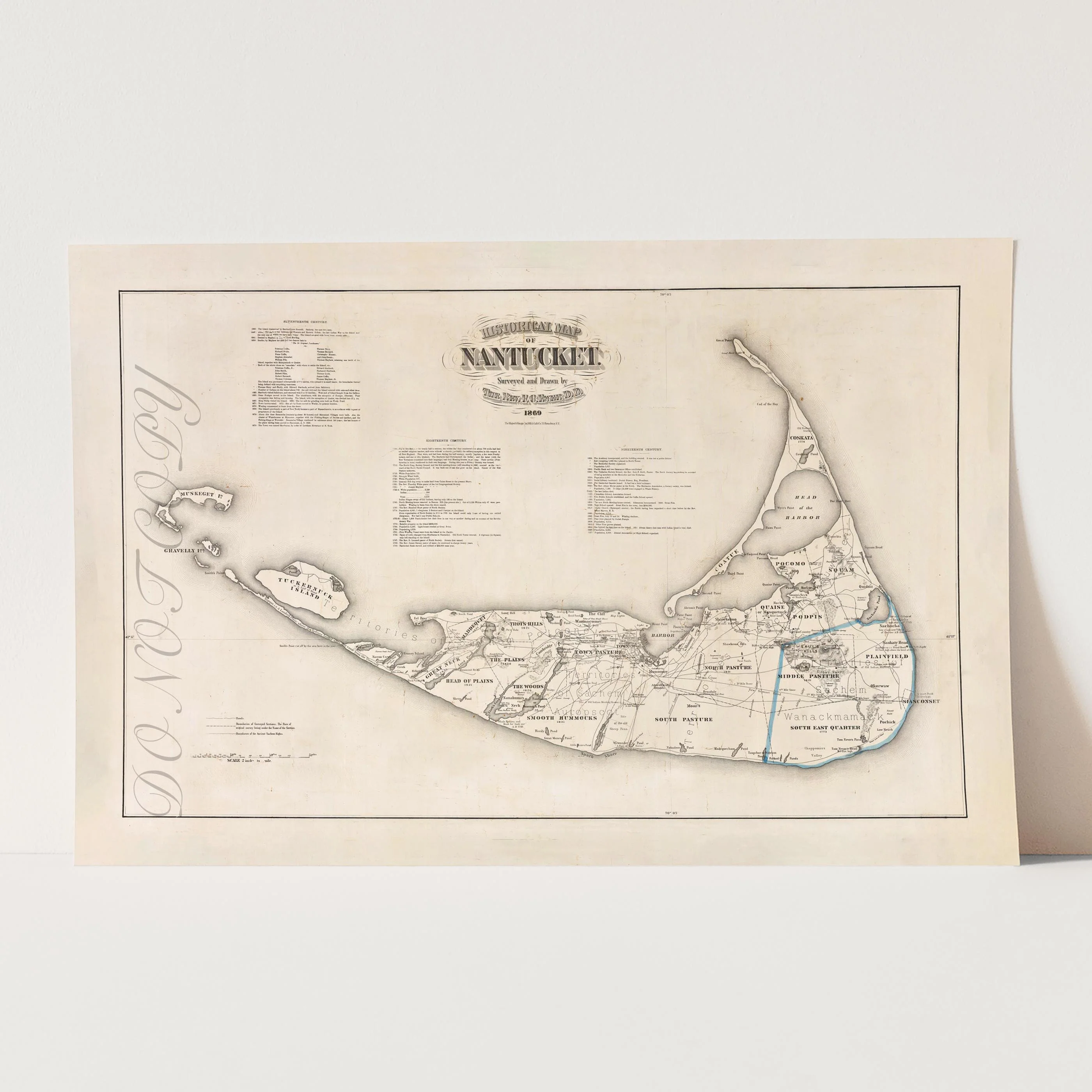 Map of Nantucket 1869 Massachusetts - Image 3