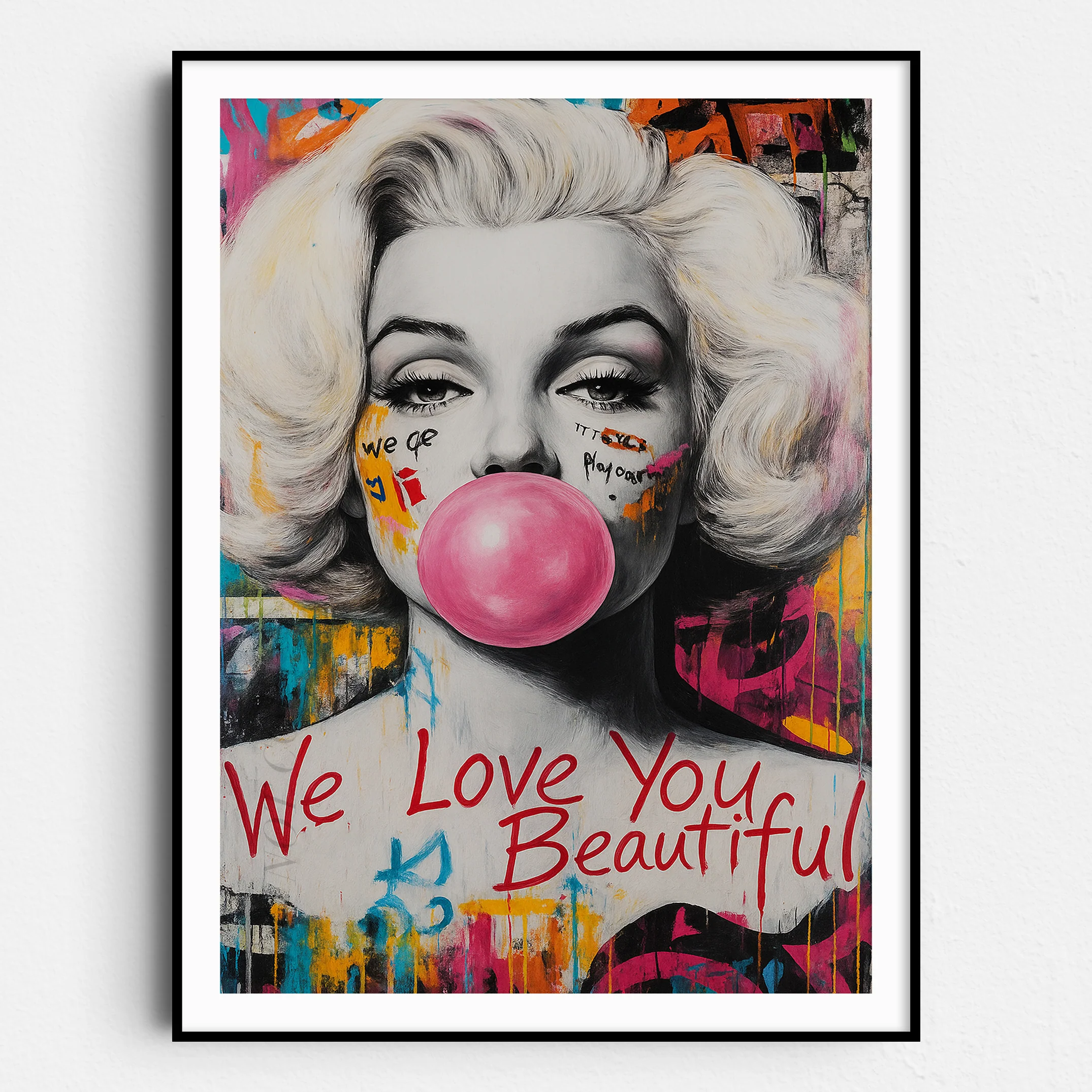 Marilyn Bubble Gum Girl - We Love You Beautiful