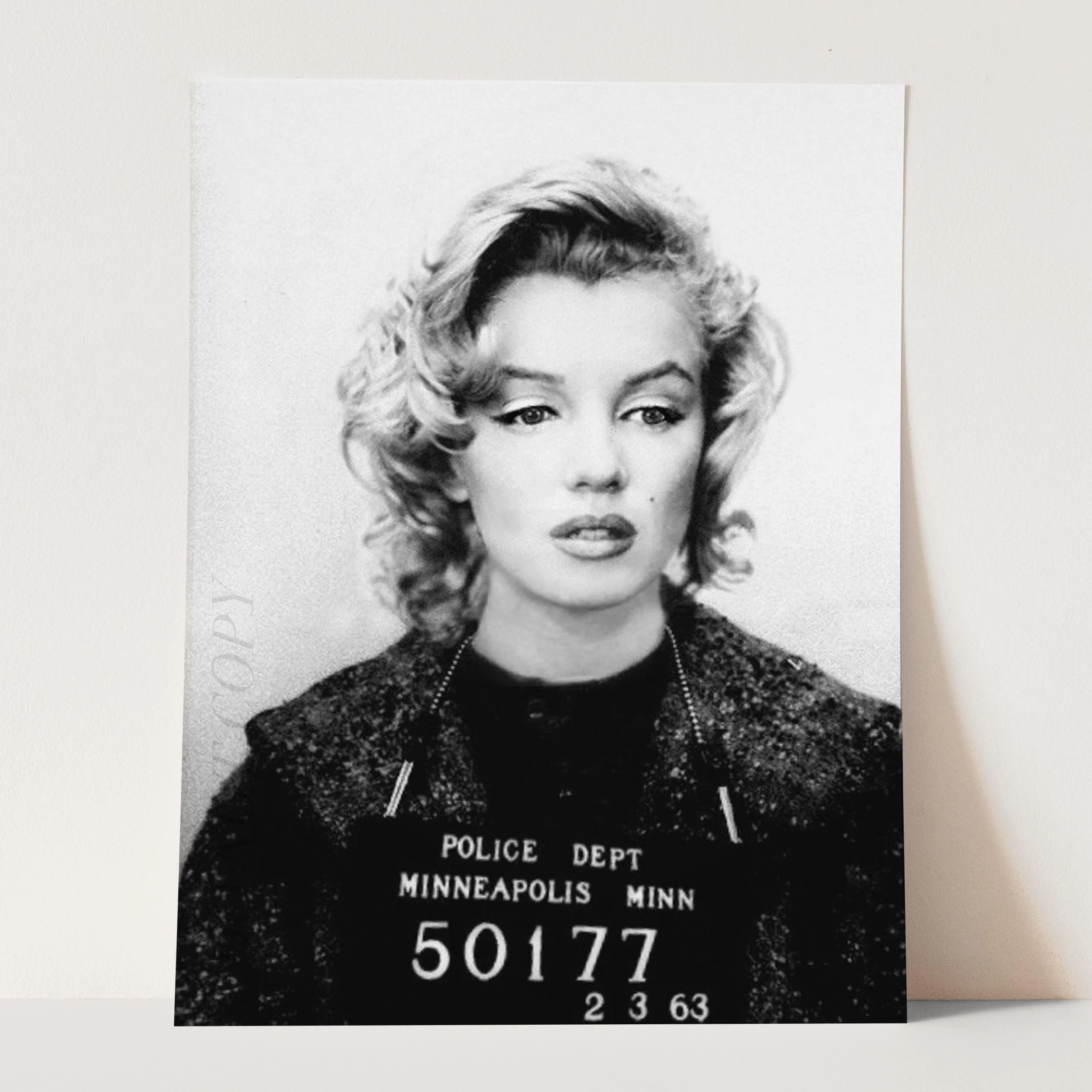 Marilyn Monroe Mug Shot - Image 3