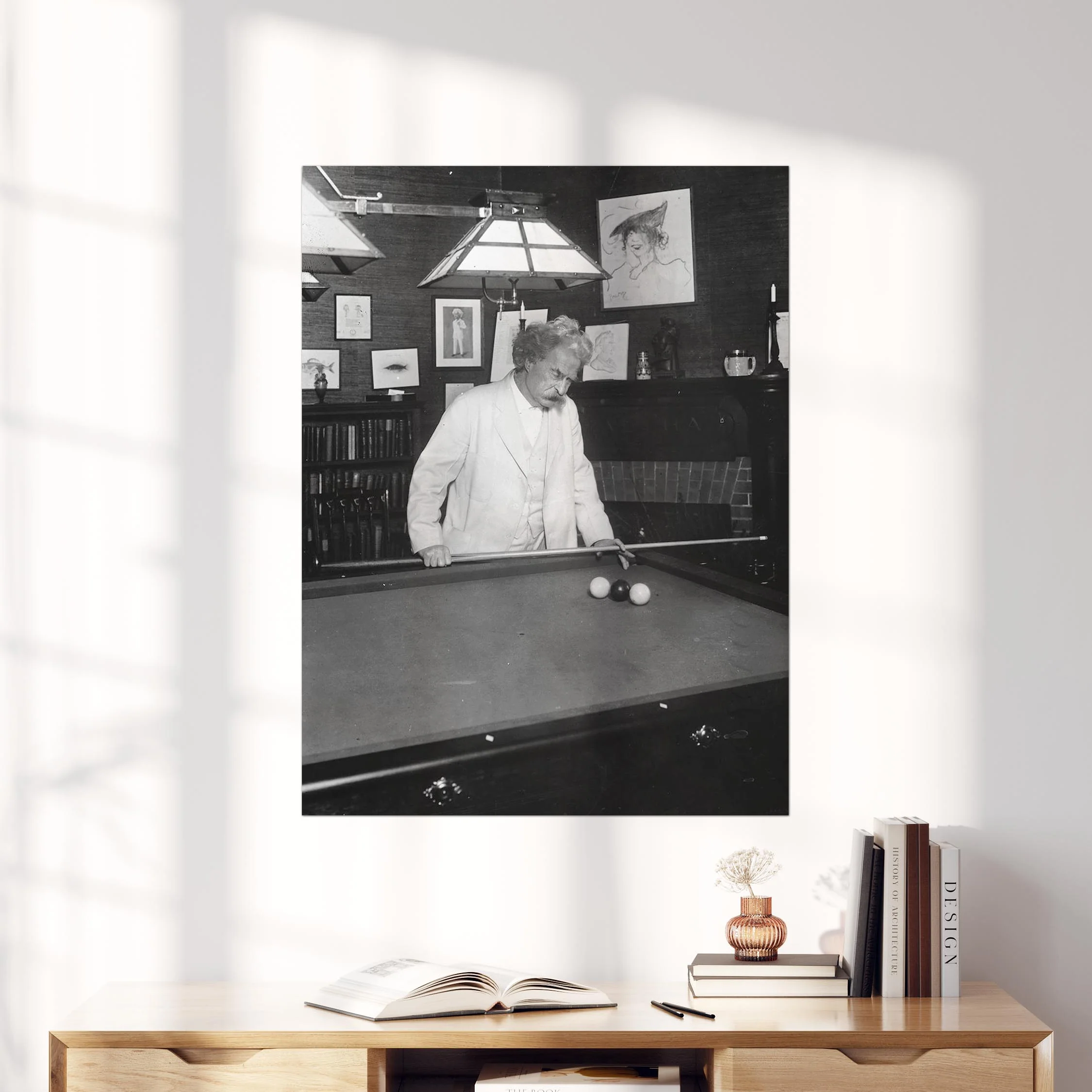 Mark Twain Playing Billiards - Image 3