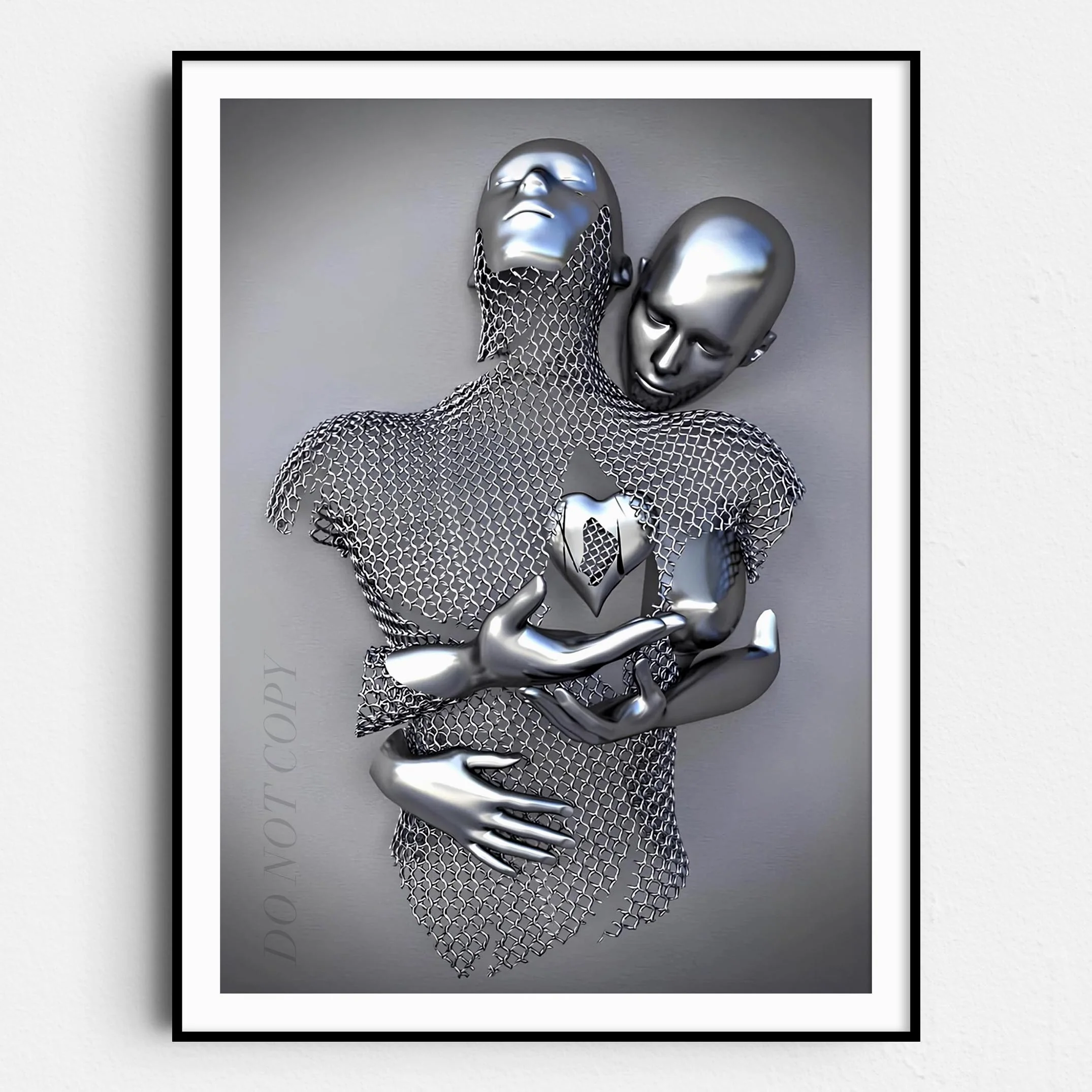 Metal 3D Abstract Love