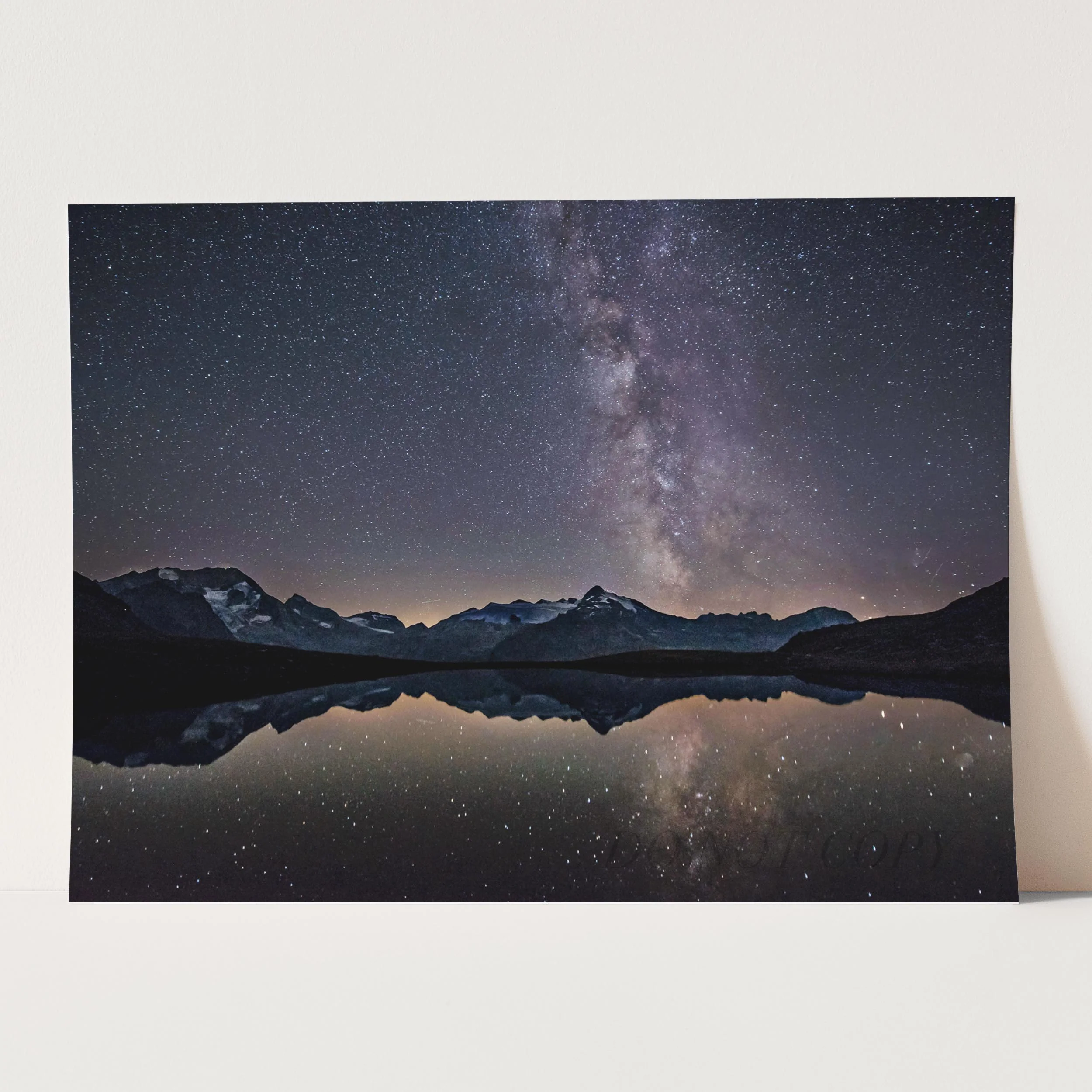 Milky Way Over Mountain And Lake - Image 3