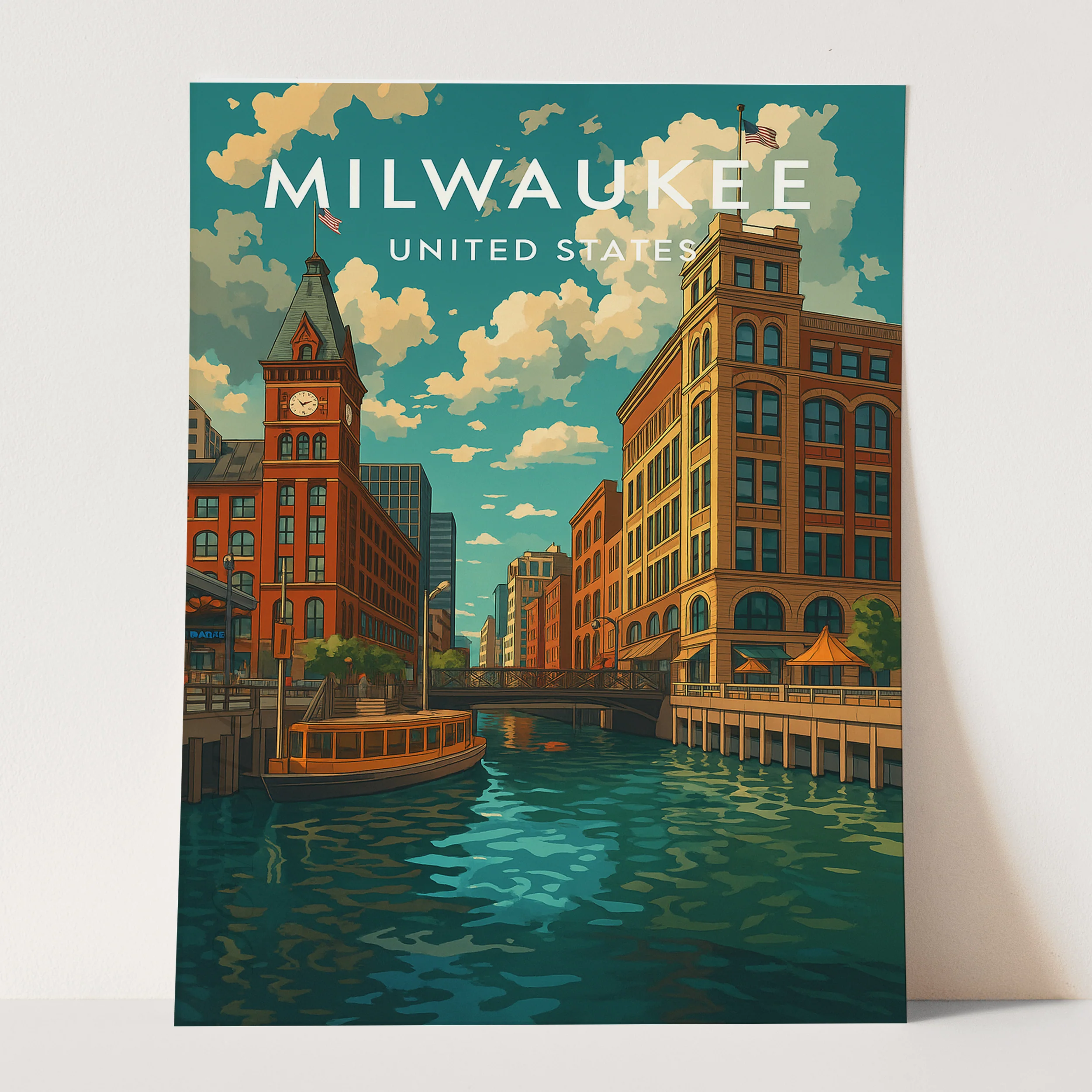 Milwaukee Vintage Travel Poster - Image 3