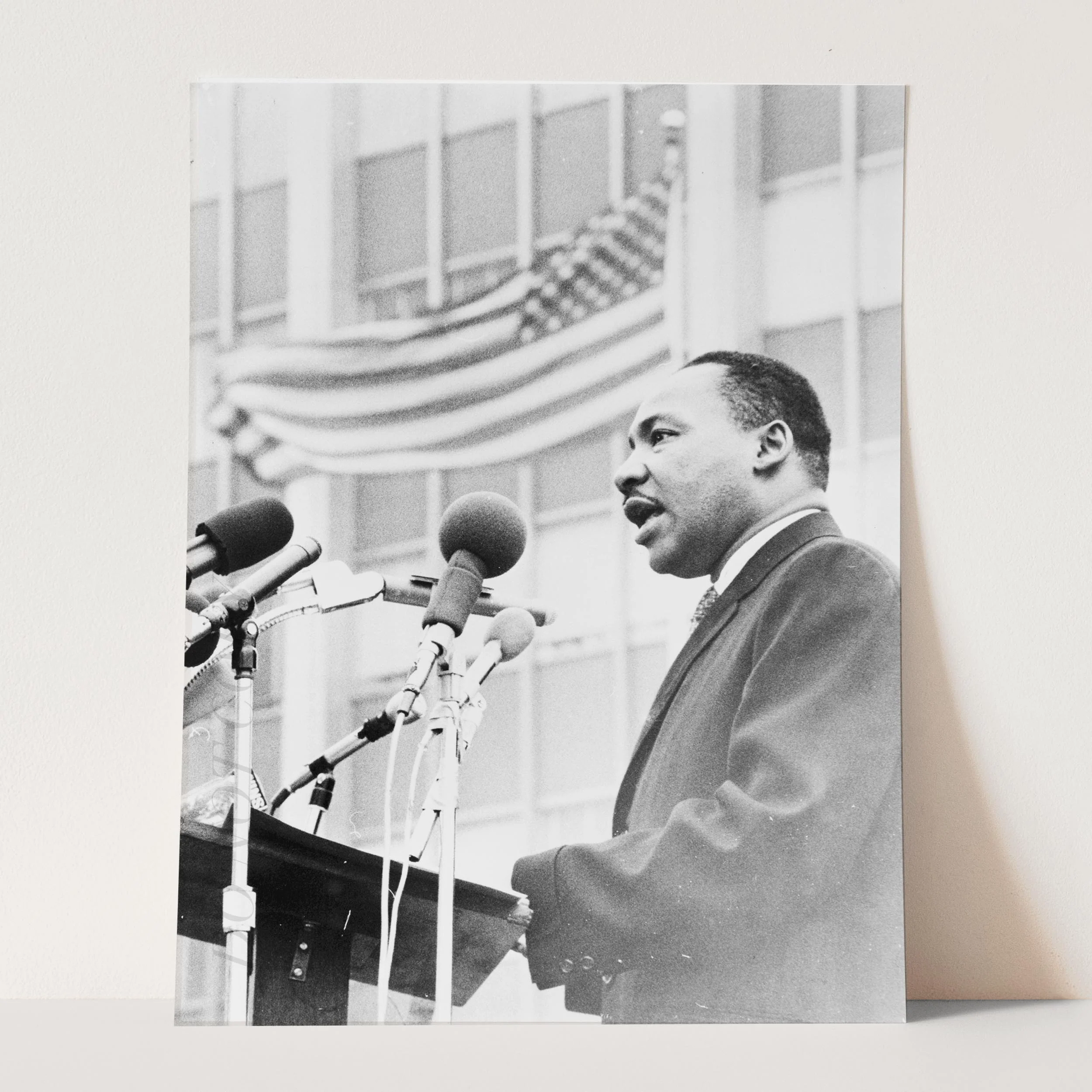 MLK Martin Luther King Jr With USA Flag - Image 3