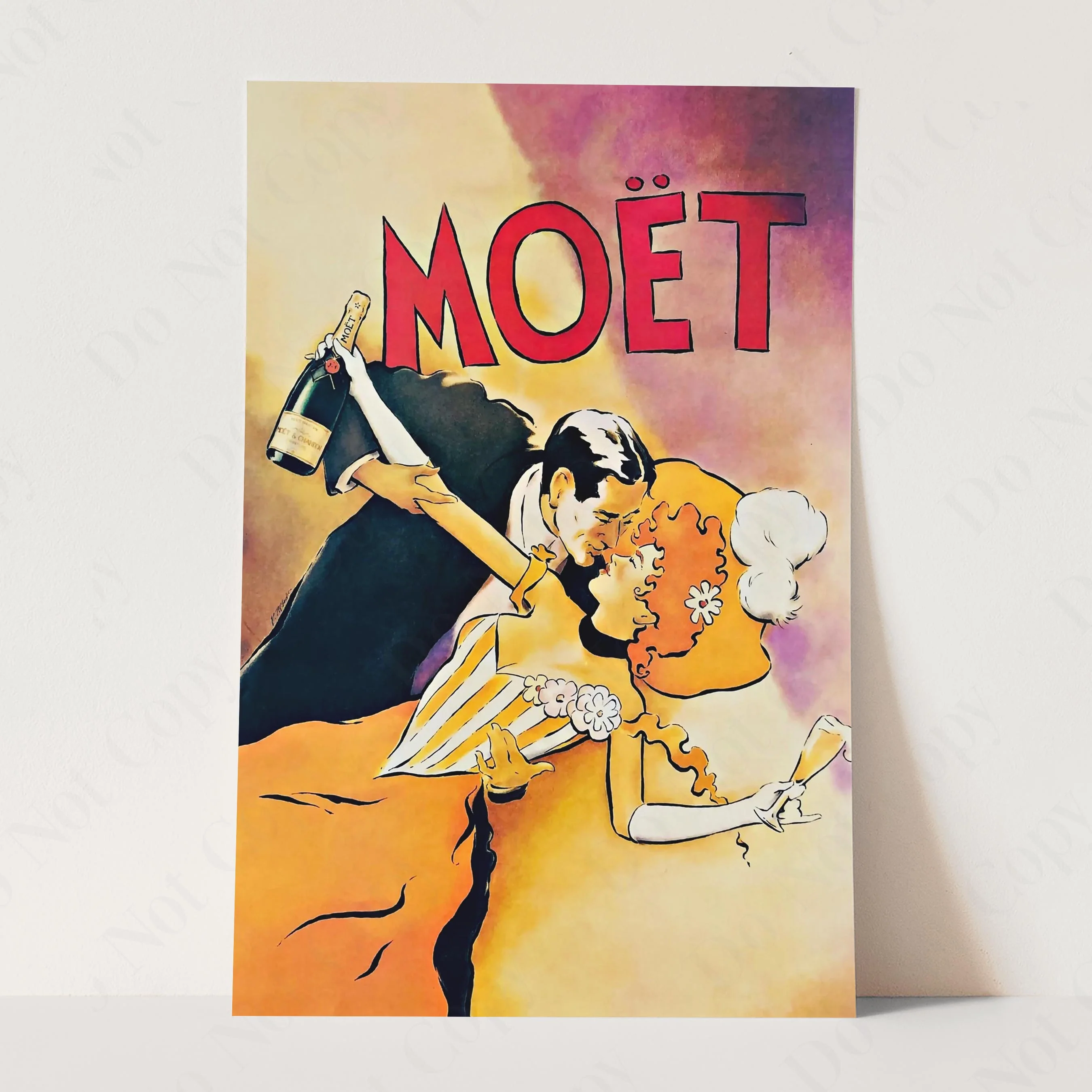 Moët Champagne Vintage Drinking Poster - Image 3