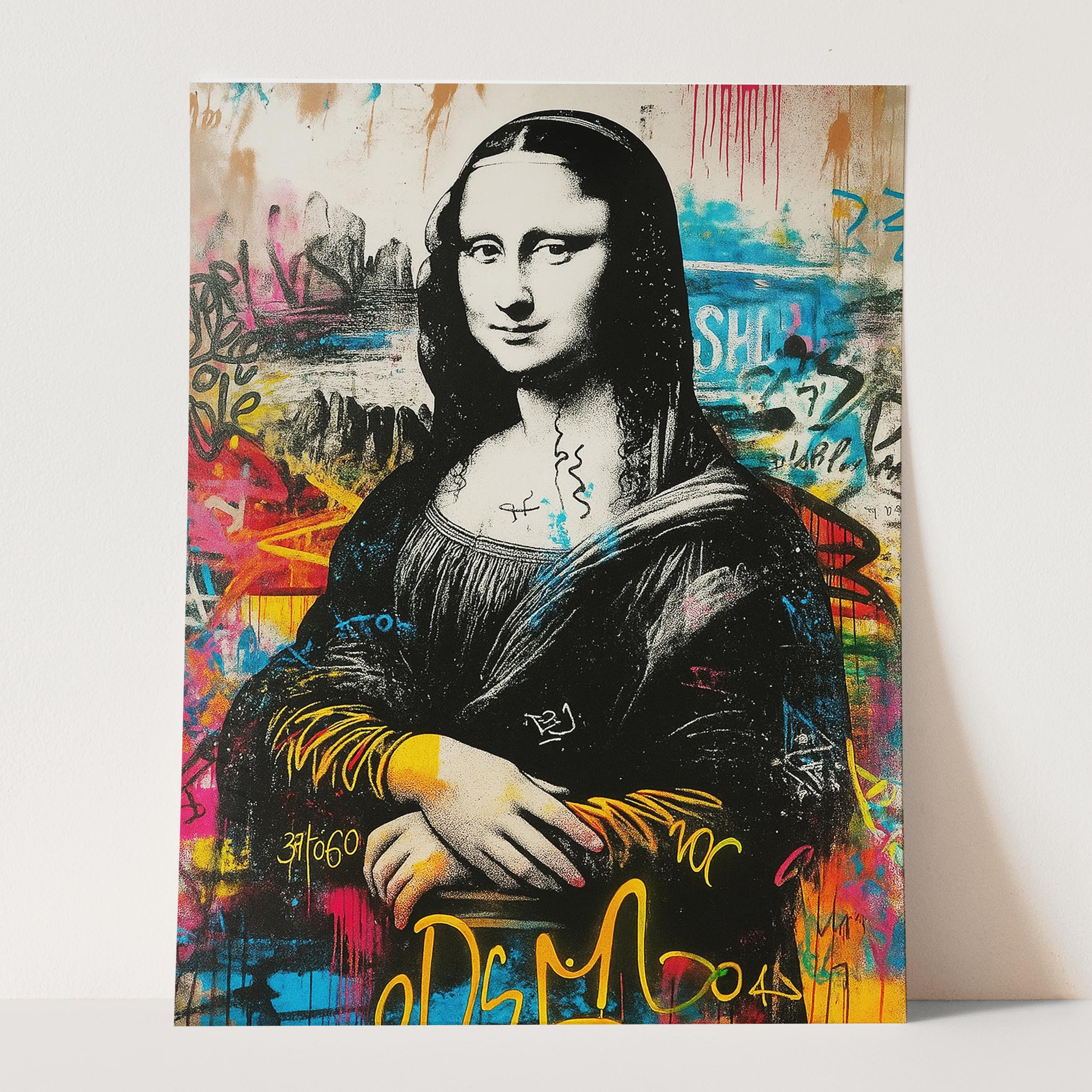 Mona Lisa Banksy Graffiti - Image 3