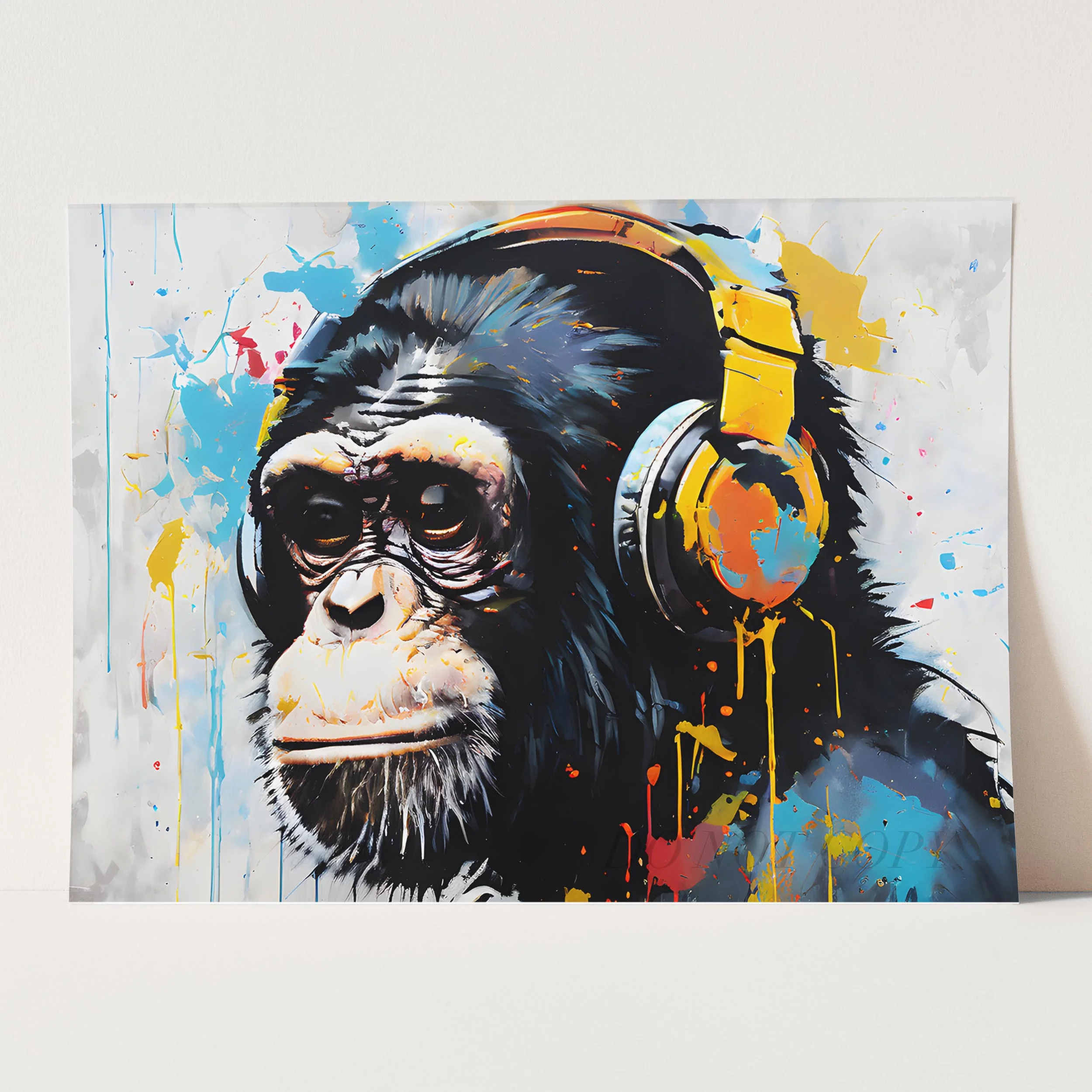 Monkey DJ Headphones Banksy - Image 3