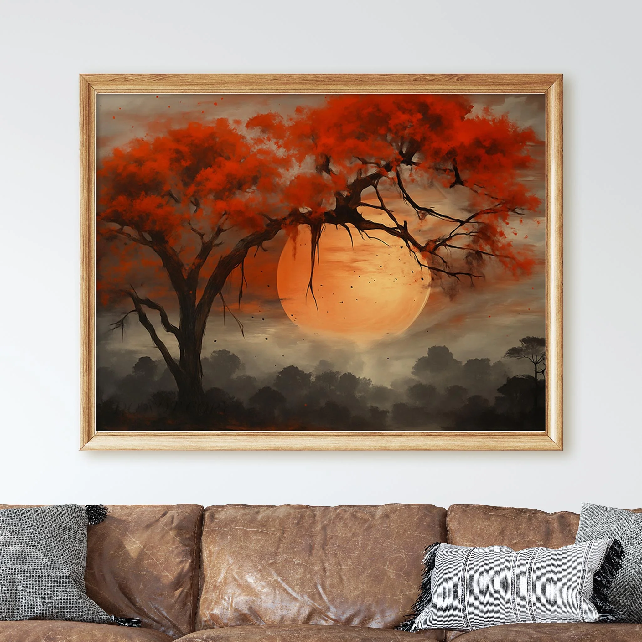 Moon Through Red Tree - Image 2