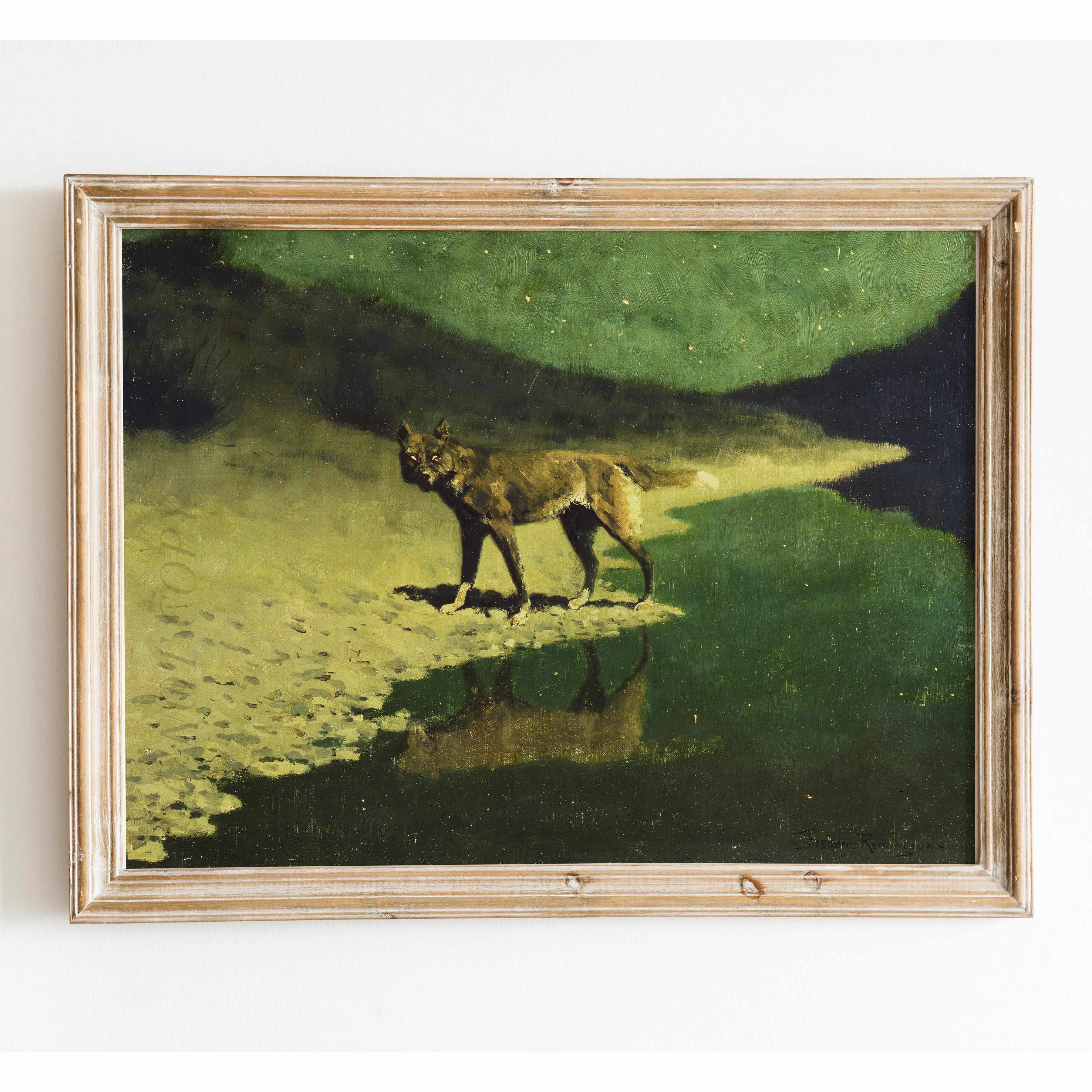 Moonlight, Wolf by Frederic Remington